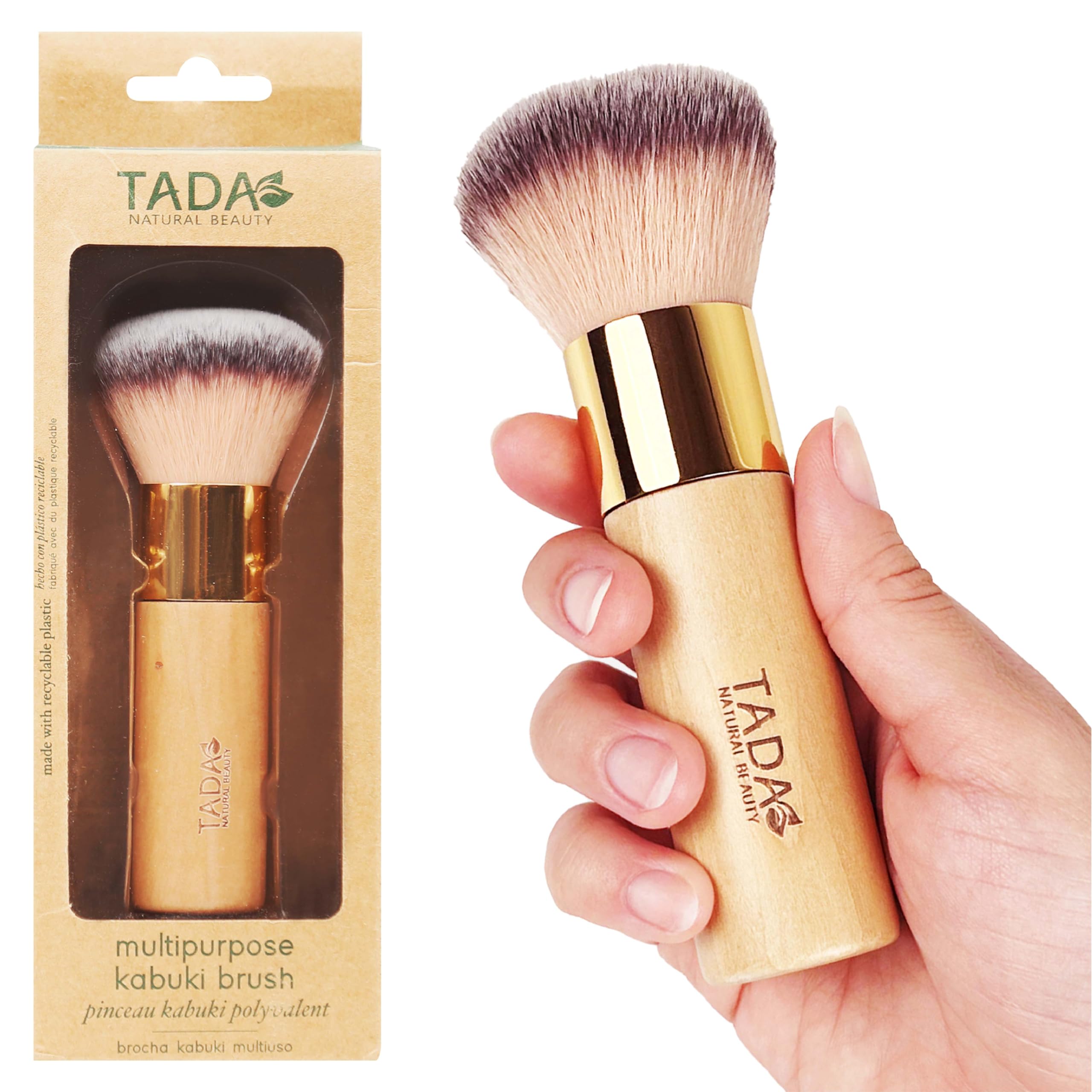 TADA Natural Beauty Makeup Brush  Kabuki Brush Blush Brush, Setting Powder Blush & Bronzer (Powder Brush)