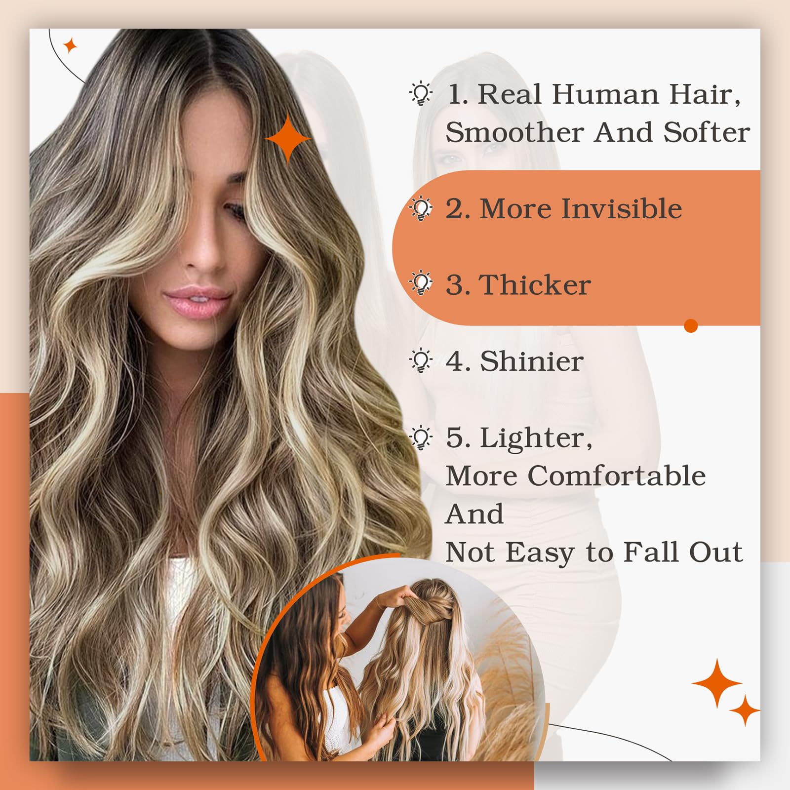 Full Shine Ombre Tape In Hair Extensions Human Hair 12 Inch Blonde Seamless Tape In Extensions 6/60/6 Brown Ombre To Blonde High