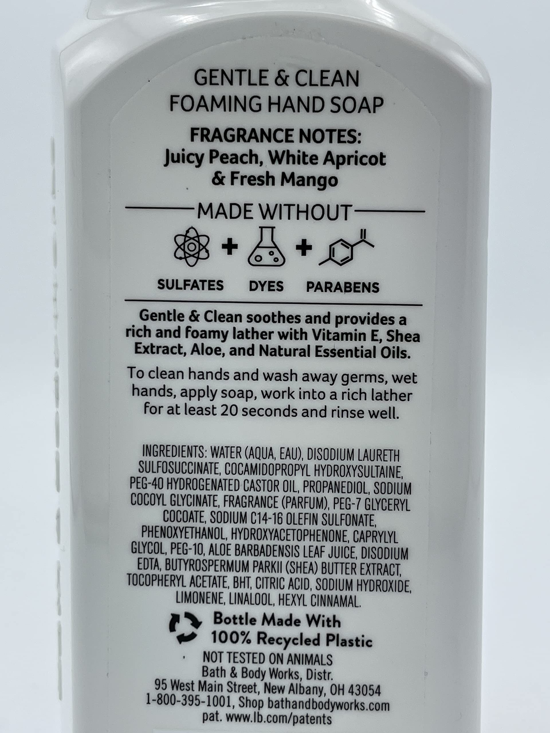 Bath & Body Works Foaming Hand Soap, Gentle & Clean, Peach Bellini, 8.75 fl. oz. (2-Pack)