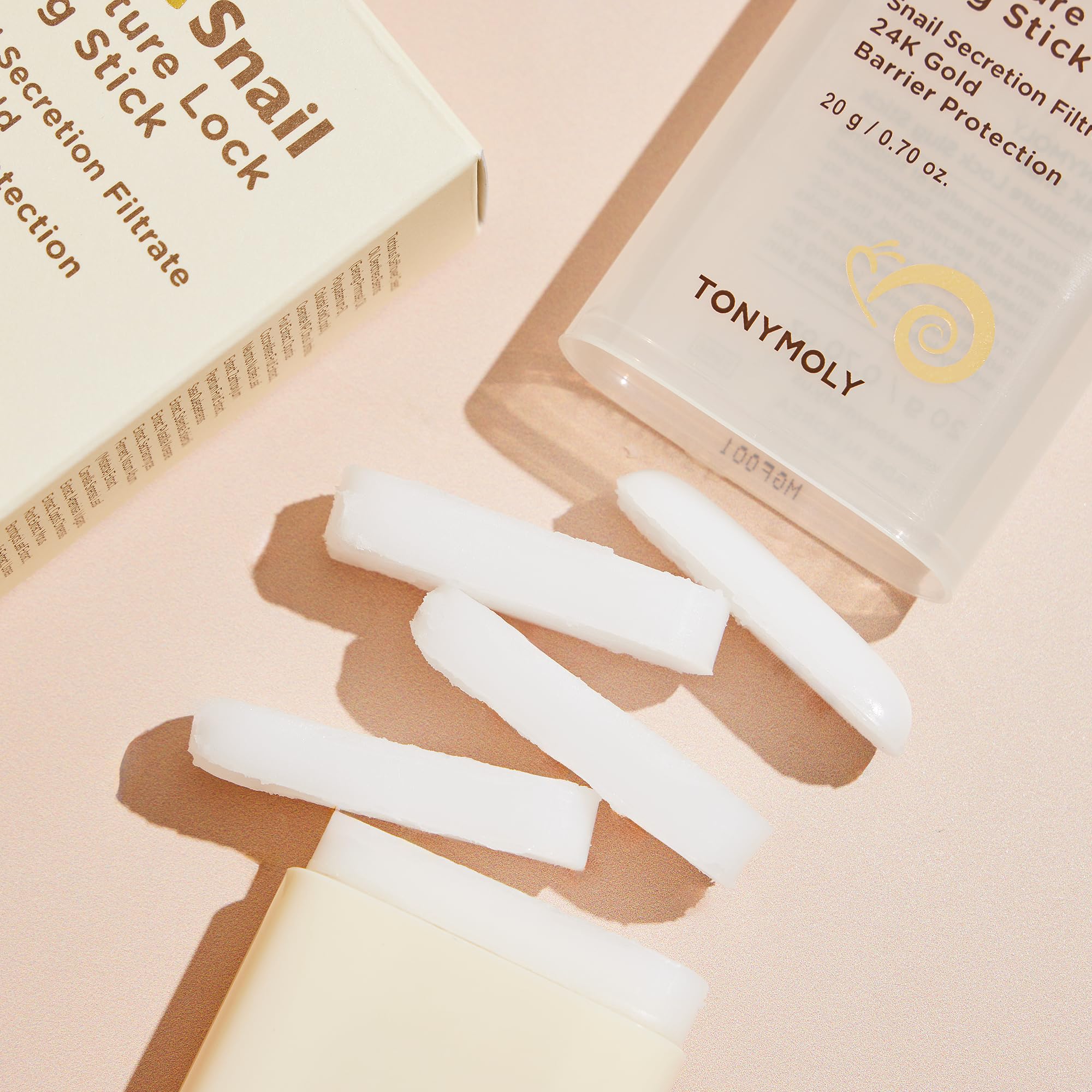 TONYMOLY 24K Snail Moisture Lock Slug Stick, with Snail Mucin & 24k Gold, All-in-one Multi Balm Stick for Hydration & Barrier Pr