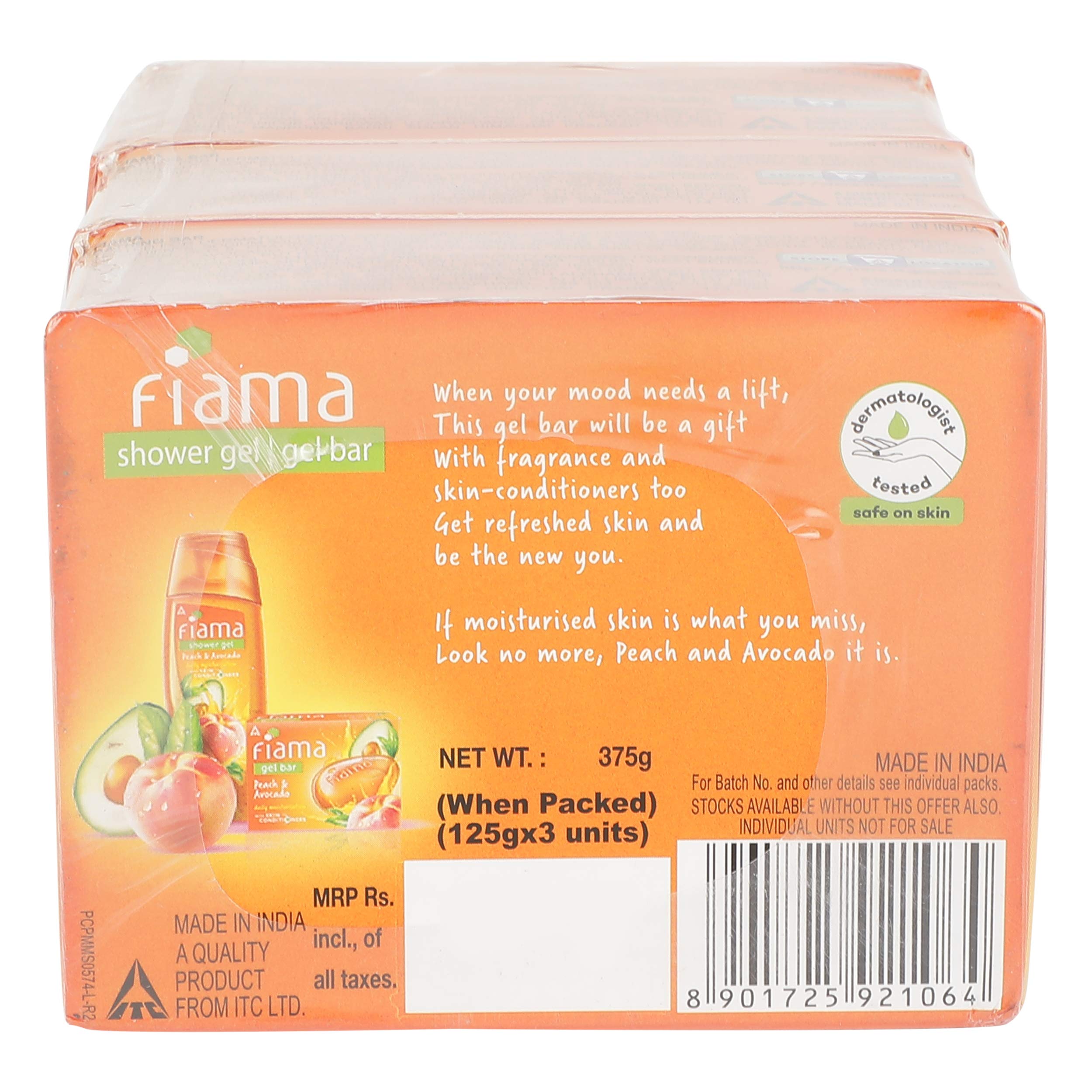Fiama Di Wills Mild Dew Bathing Bar, 125g (Pack of 3)