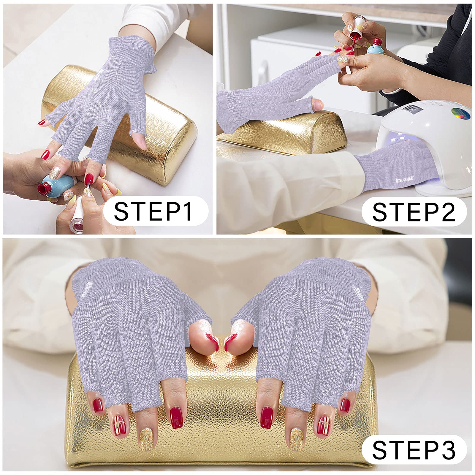 GSAFEME Cotton Gloves for Dry Hands - Fingerless Touchscreen Moisturizing Gloves for Sleeping - Cotton Eczema Gloves for Men and