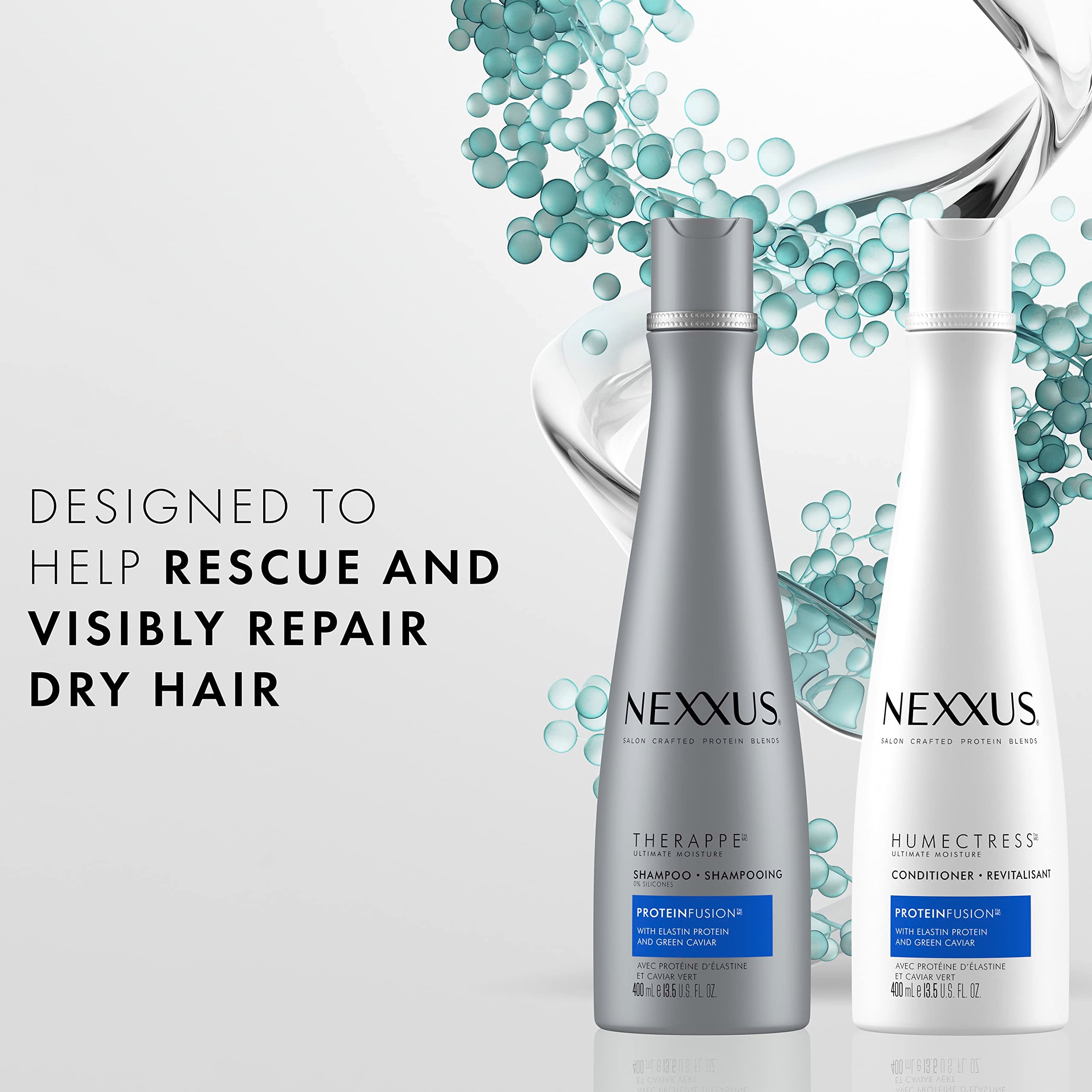 Nexxus Humectress Conditioner Ultimate Moisture For Dry Hair With Caviar & Protein Complex 13.5 Oz