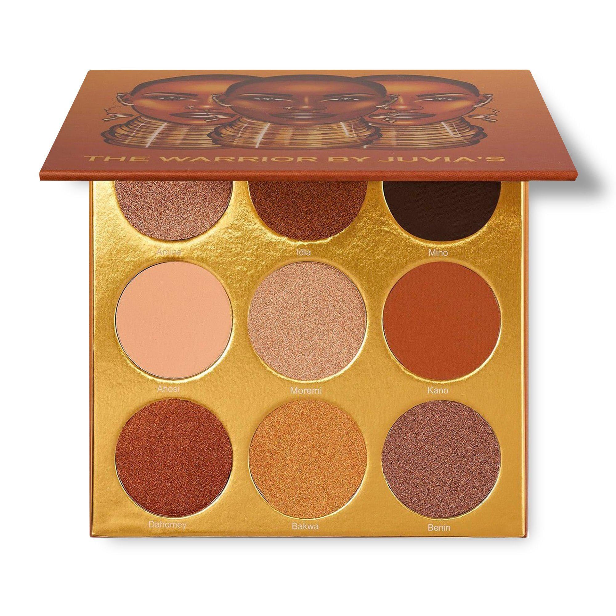 Juvia's Place Palette The Warrior - Warm Golds, Browns & Bronzes, Shades of 9, Warm and Neutral Palette, Pigmented Makeup Palett