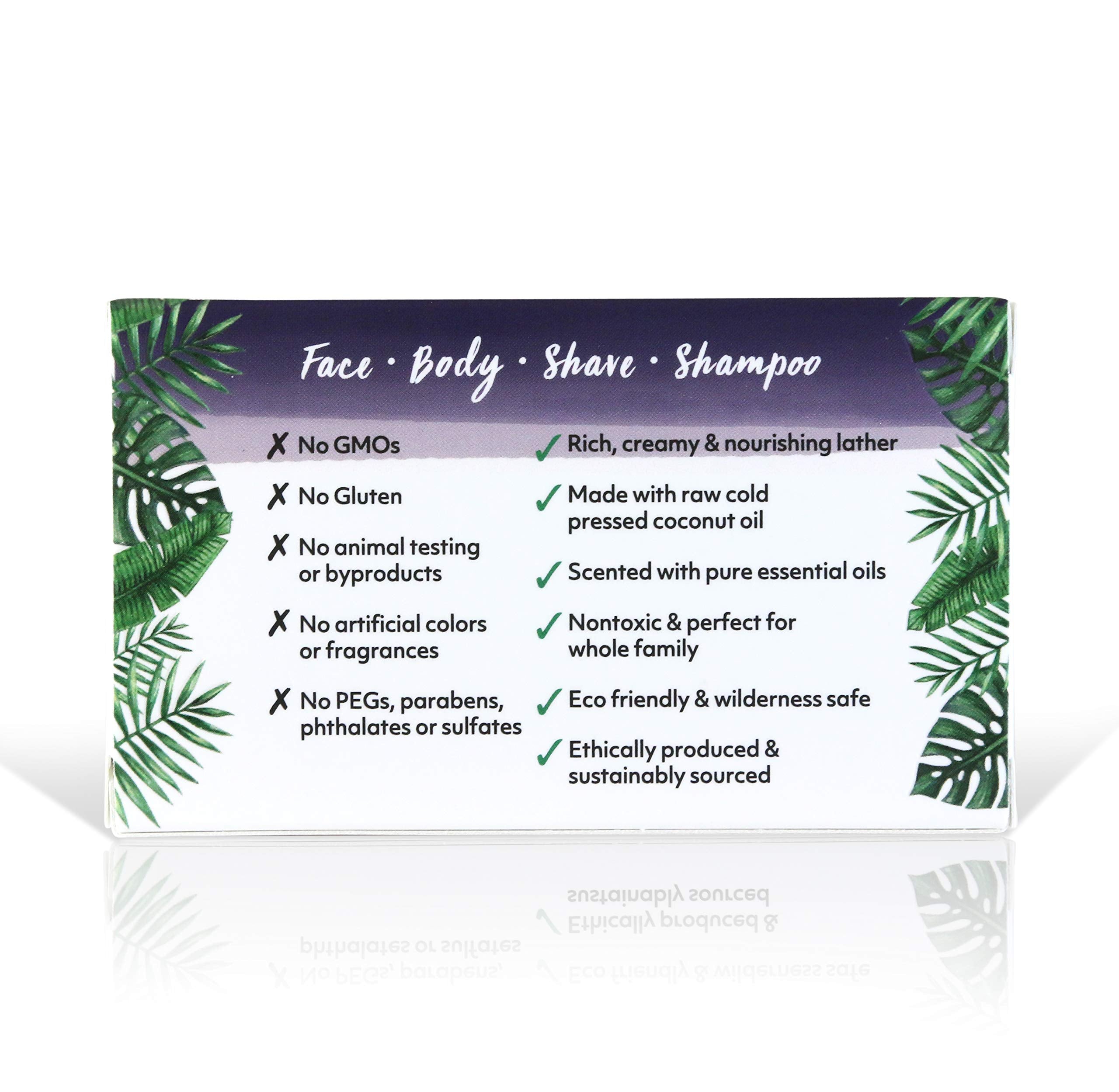 Coco Fiji Soap Bar for Face and Body Infused With Organic Coconut Oil, Peppermint, Essential Oil, Natural Soap for Moisturizing