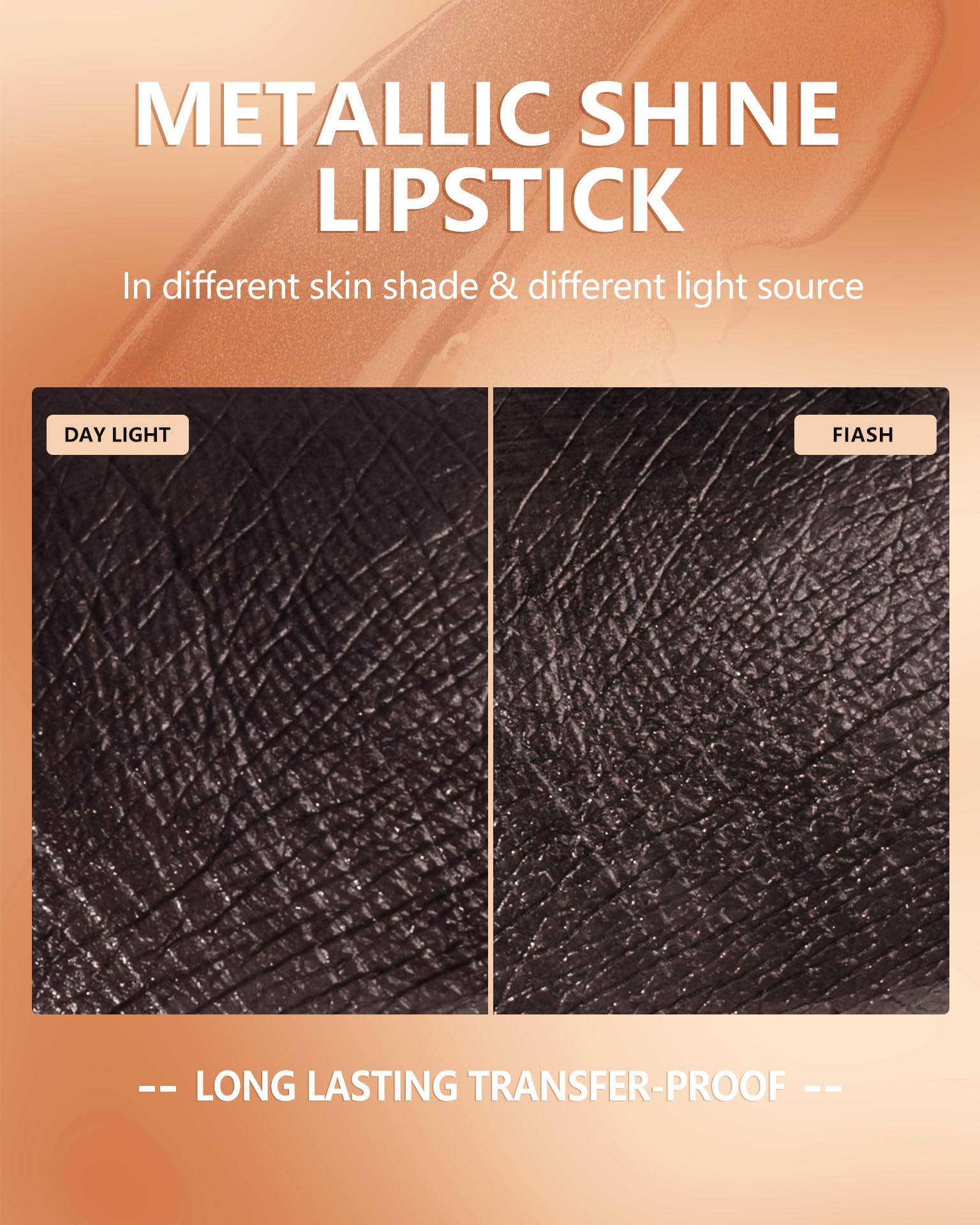 Maki Yika Metallic Lipstick For Women Black Lipsticks Long Lasting Glitter Lipstick No Smudge No Transfer Full-Coverage Liquid L