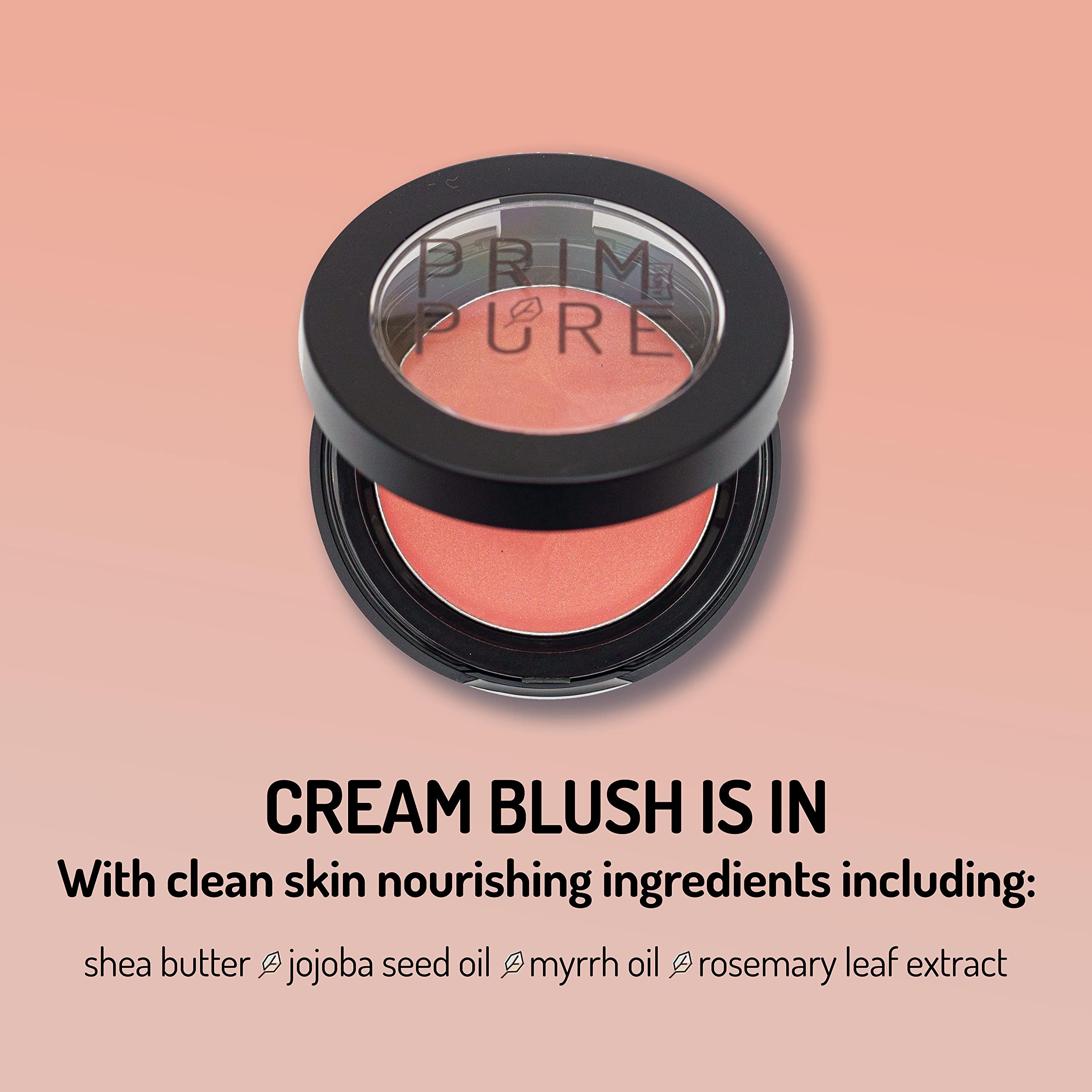 Prim and Pure Natural Blush Makeup - Cream Blush Makeup Palette - Cruelty Free Classic Color Mineral Blush - Organic Professiona