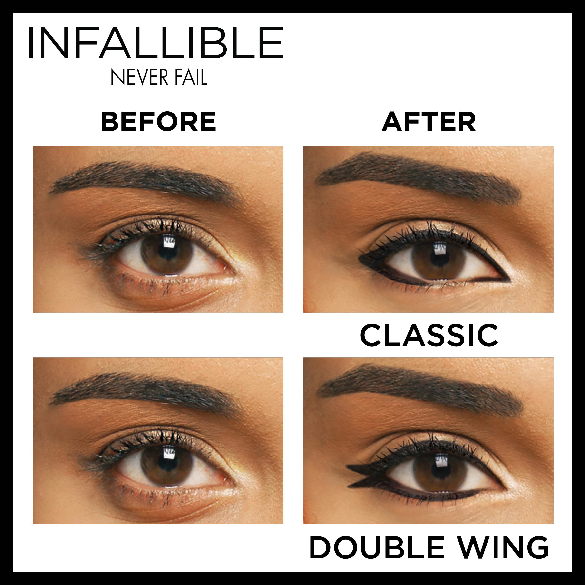 L'Oreal Paris Makeup Infallible Never Fail Original Mechanical Pencil Eyeliner with Built in Sharpener, Navy, 0.008 oz.