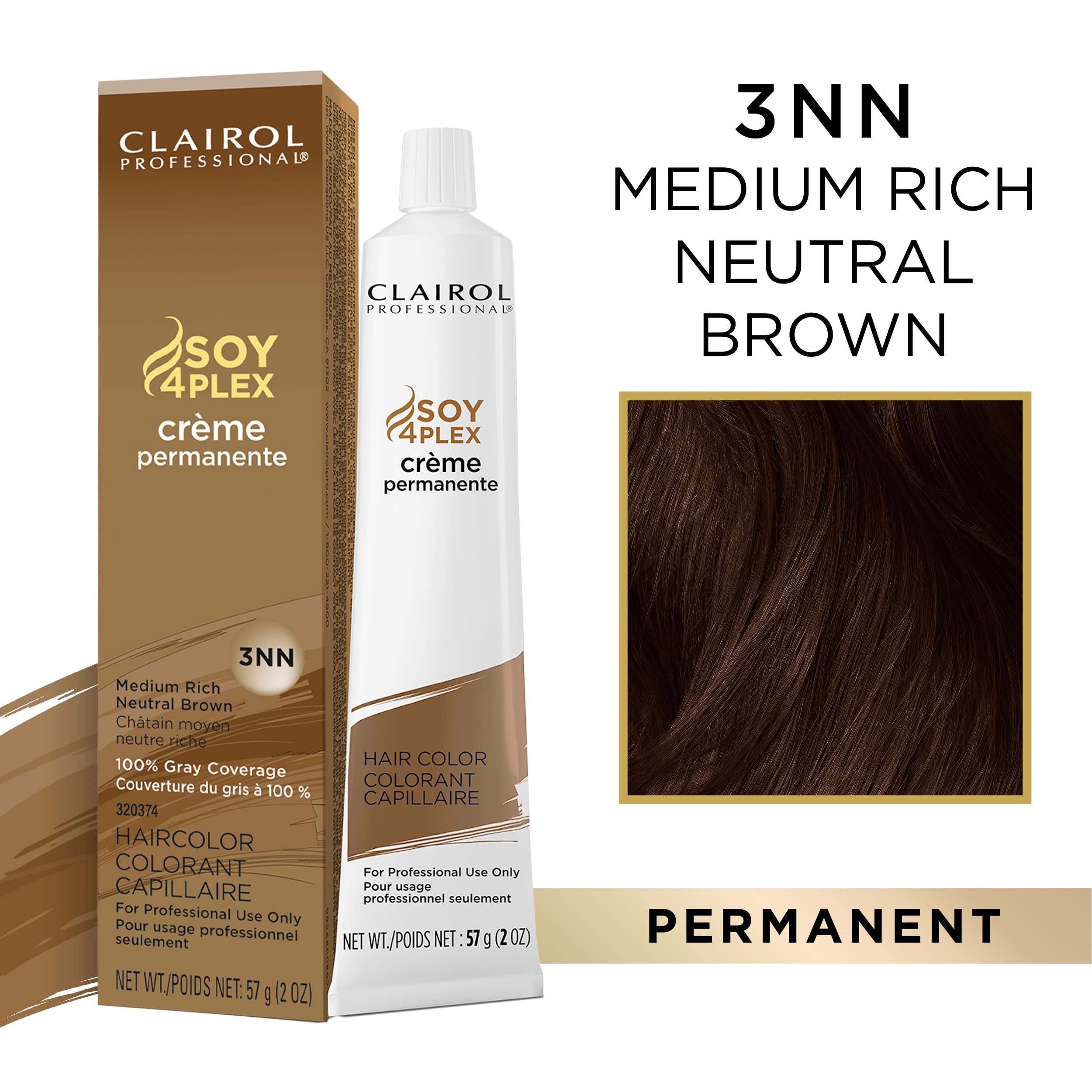 Clairol Professional Permanent 3NN Medium Rich Neutral Brown , 2 Oz (Pack of 1)