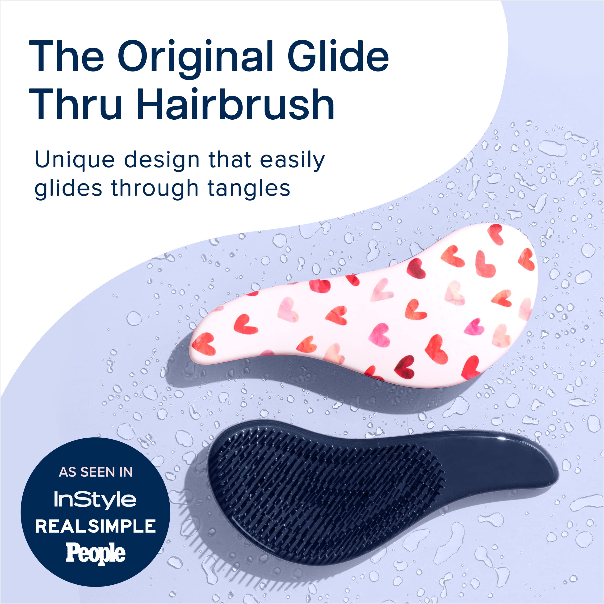Crave Naturals Glide Thru Detangling Hair Brush For Adults & Kids Hair - Detangler Brush For Natural, Curly, Straight, Wet Or Dr