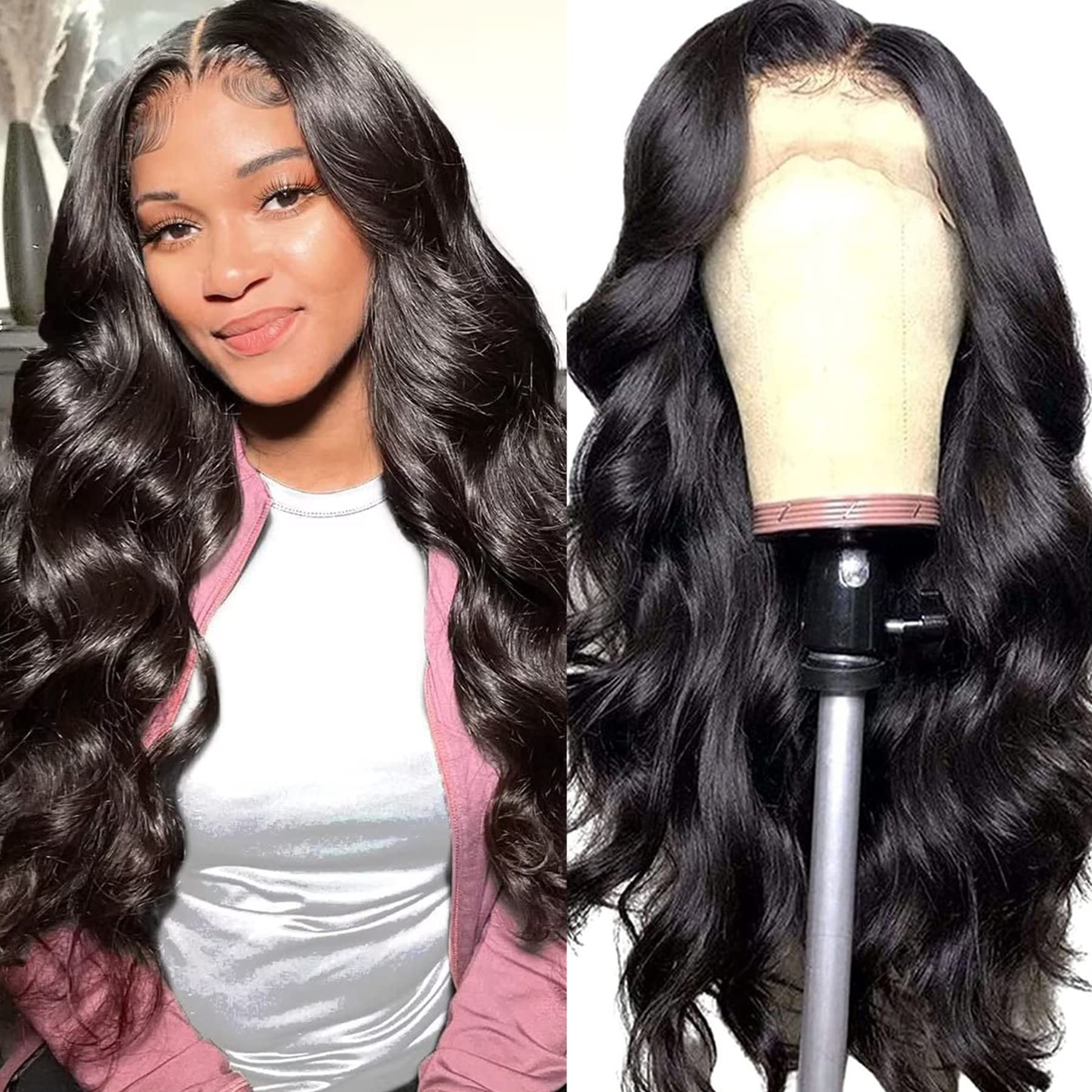 Miss GAGA Body Wave Lace Front Wigs Human Hair for Black Women 13x4 Lace Frontal wigs HD Transparent Lace Front Wigs Human Hair
