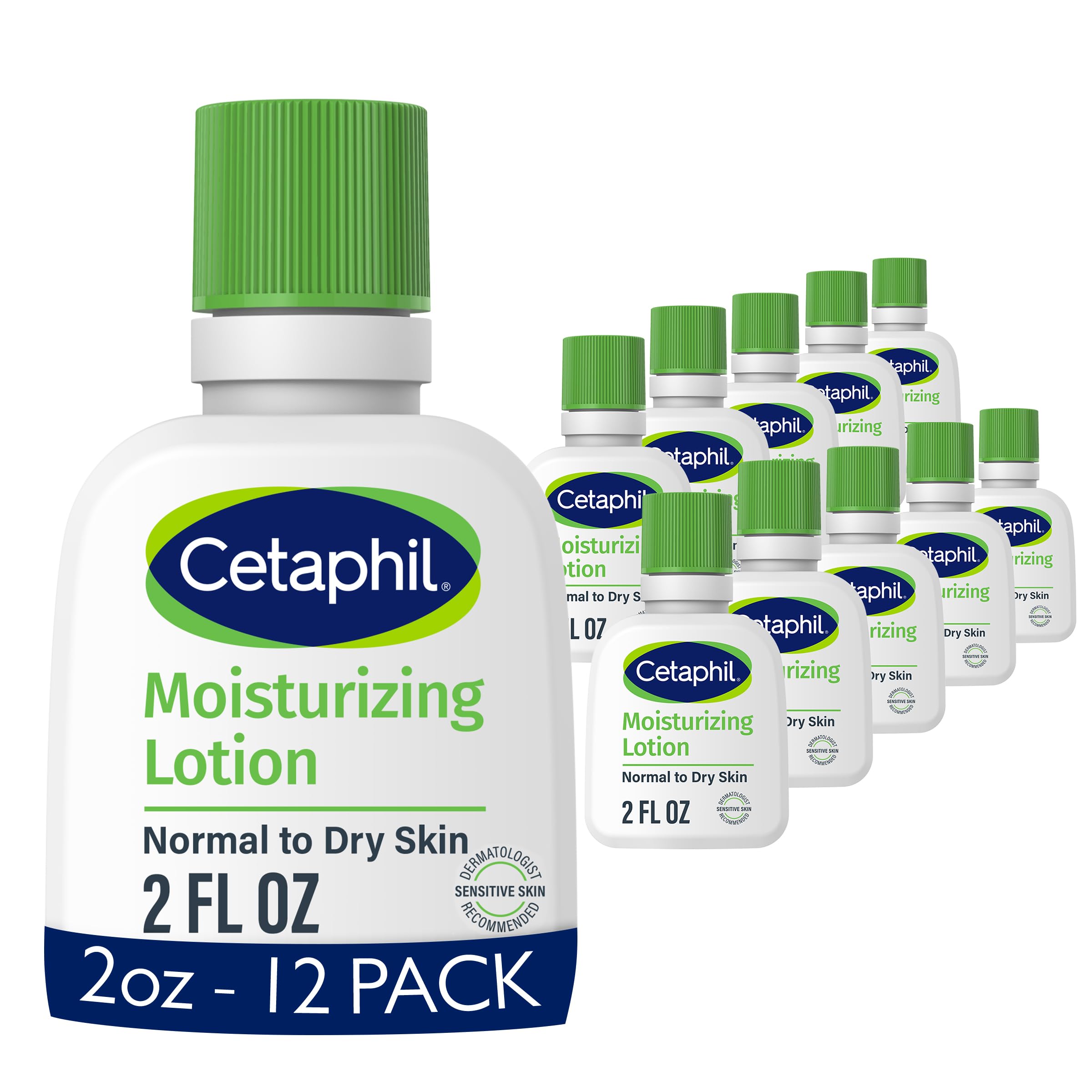 Cetaphil Body Moisturizer, Hydrating Moisturizing Lotion For All Skin Types, Suitable For Sensitive Skin, New 2 Oz Pack Of 12, F