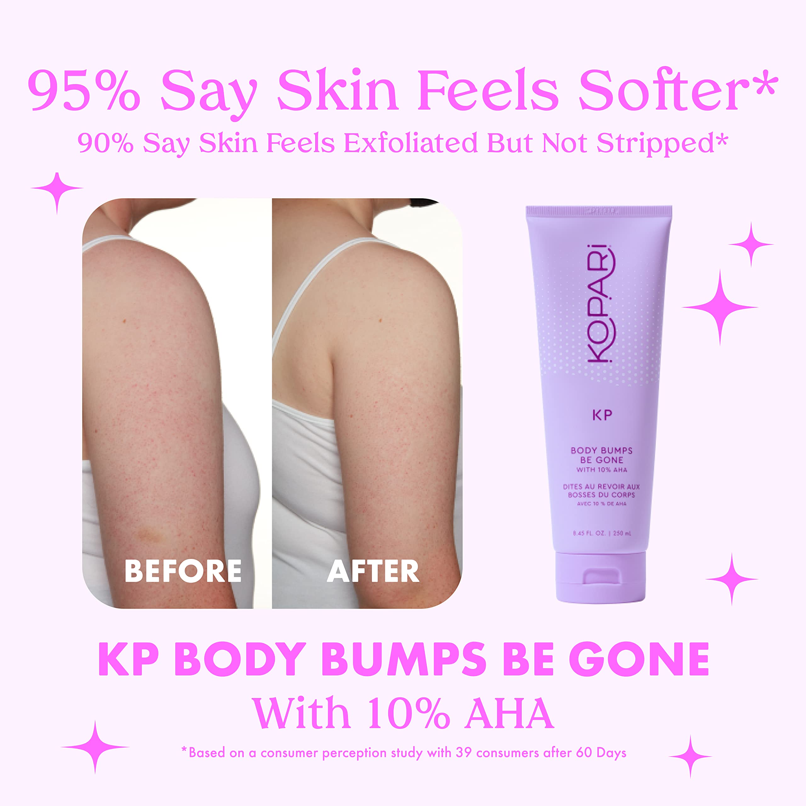Kopari Body Bumps Be Gone Exfoliating Scrub, 10% AHA, 2 oz, Smooth Skin, Reduce Bumps, Decongest Pores