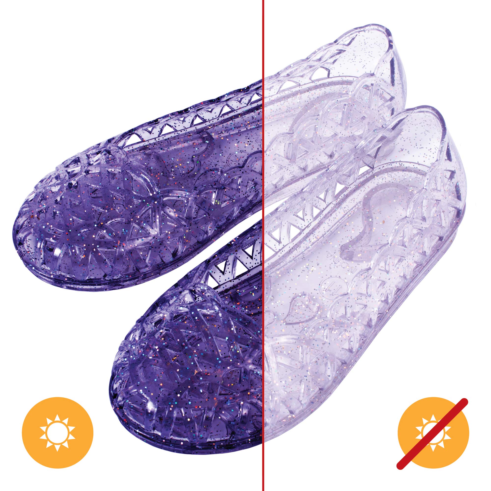 Delsol I0101853 Heart Sole Girl Jellies Shoes, 10 Purple
