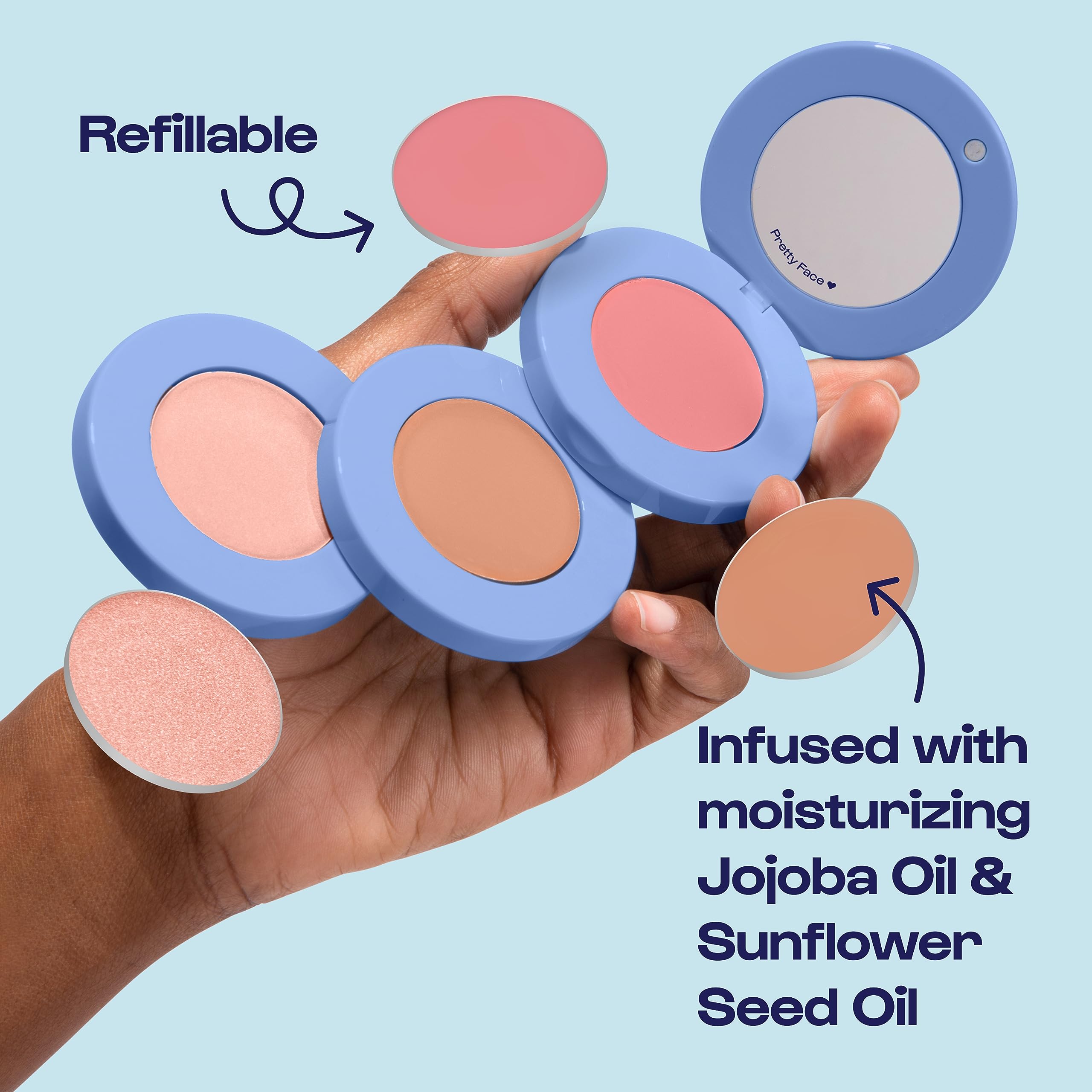 Alleyoop Stack The Odds - Multi-Use Face Palette Sassy Pants- Blush, Contour/Bronzer, Highlight And Mini Mirror - Blendable Crea