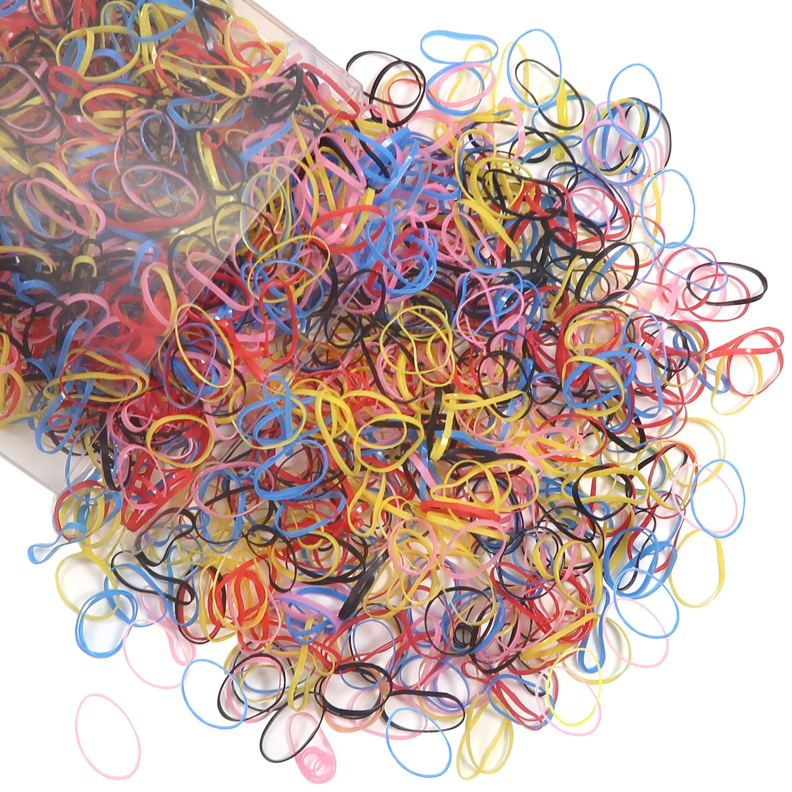 TUUXI Colorful Elastic Hair Bands 1500 Pcs Mini Hair Rubber Bands Small Elastics Hair Ties No Damaged Hair Accessories for Women