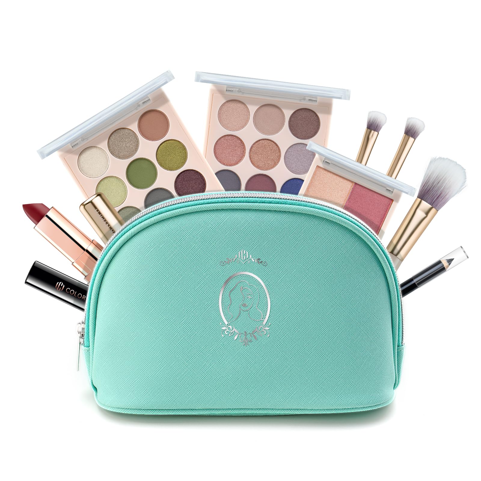 Color Nymph All In One Makeup Kit, Makeup Gift Set for Beginners Teenager Girls with Eyeshadow Palette Blush Lipstick Lip Pencil