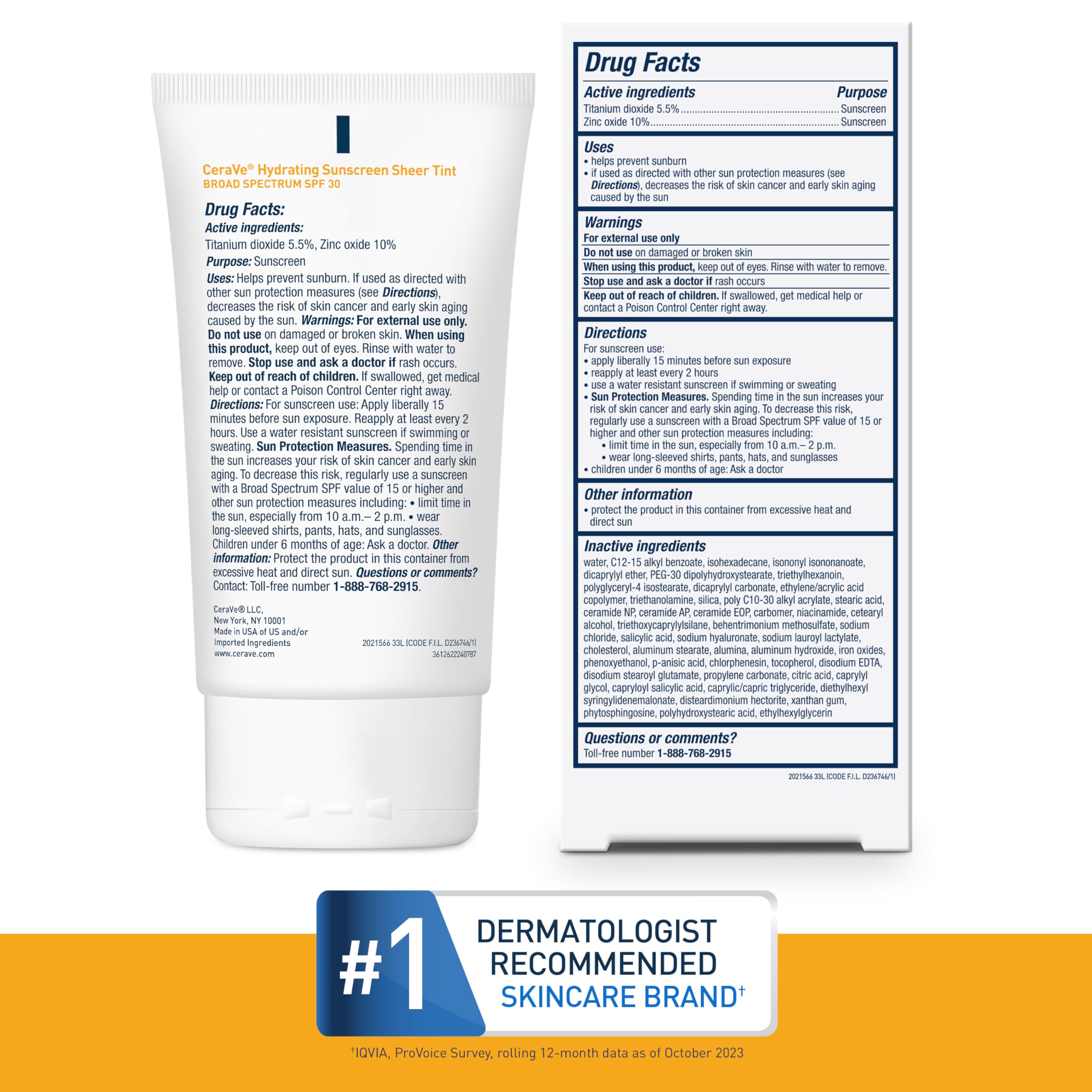 Cerave Hydrating Mineral Sunscreen Spf 30 With Sheer Tint | Tinted Mineral Sunscreen With Zinc Oxide & Titanium Dioxide | Blends
