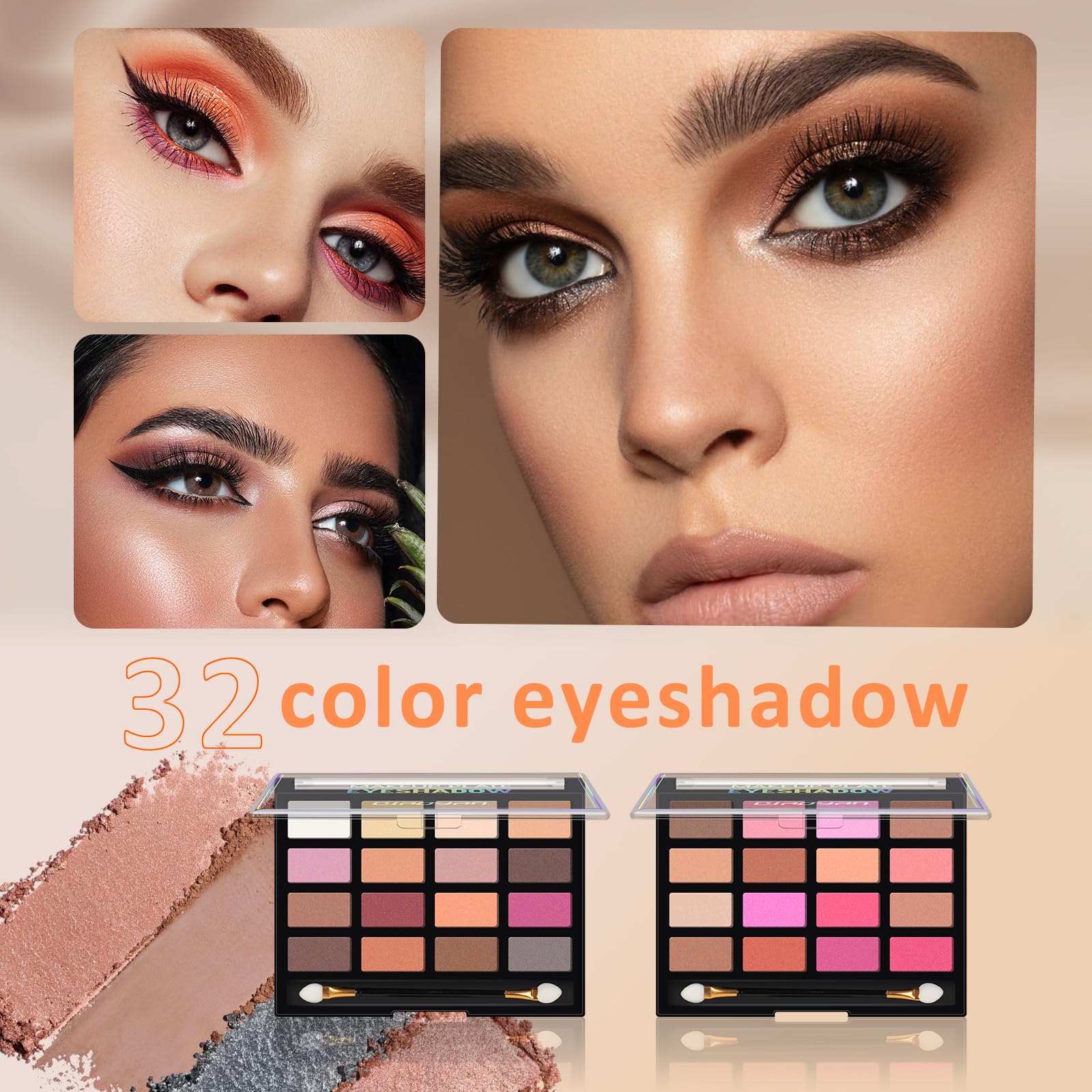 All In One Makeup Kit For Women Full Kit, Includes Eyeshadow,Foundation,Eyeliner,Mascara,Eyebrow Pencil,Contour Stick, Makeup Br