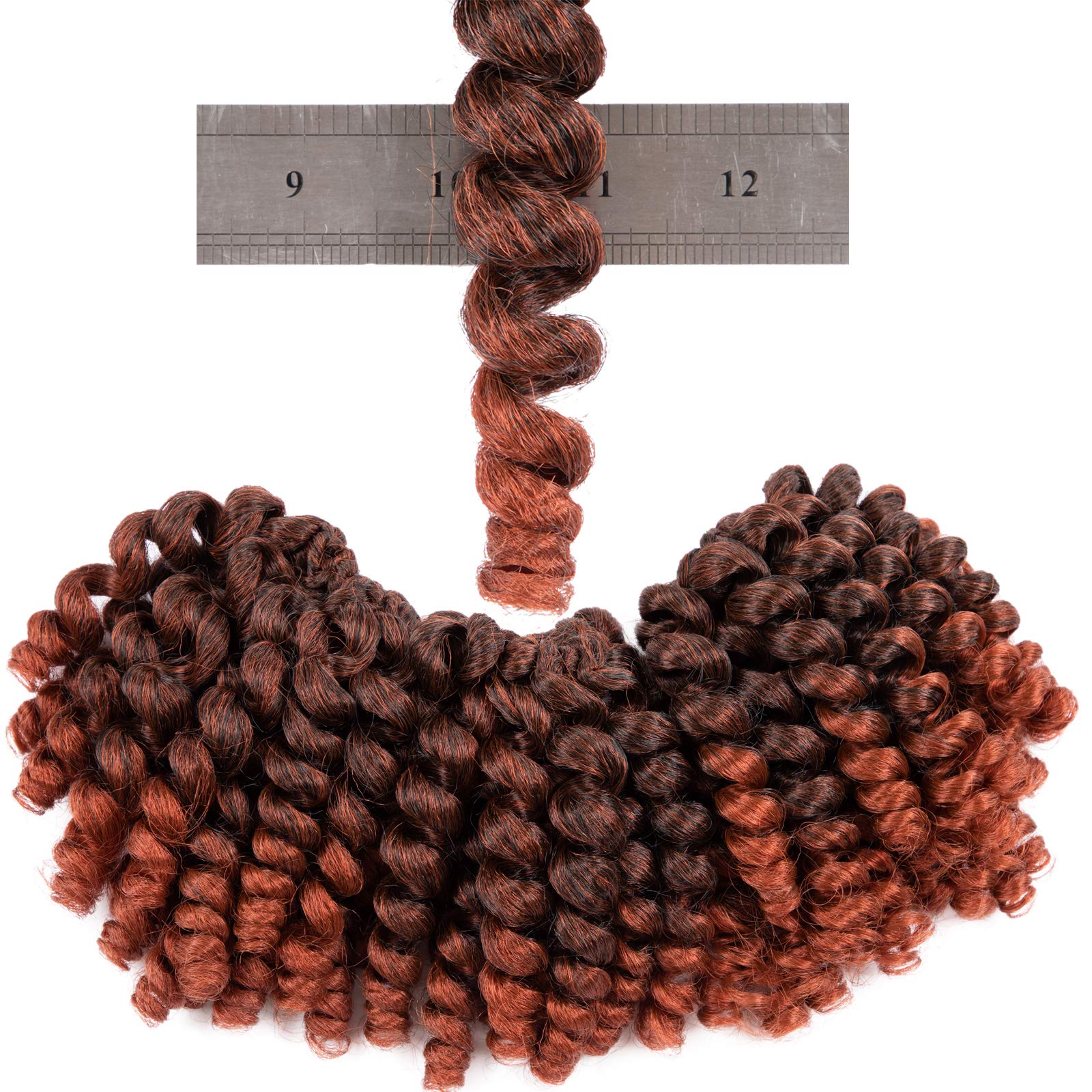 3Packs JAMAIcAN BOUNcE African collection crochet Braiding Hair ginger crochet Hair Wand curl crochet Braids 60 Strands Ombre Sy