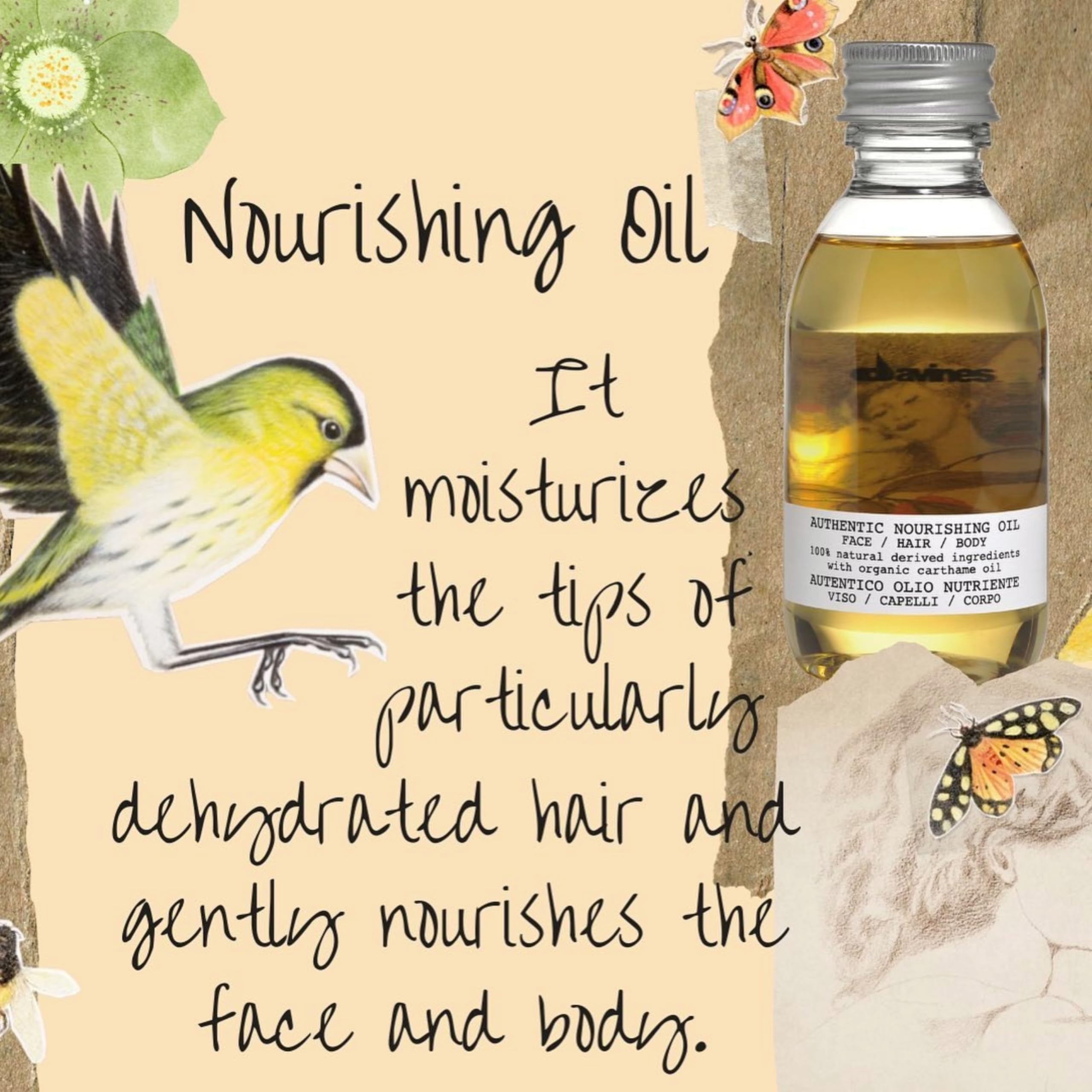Davines Authentic Nourishing Oil, 4.73 Fl Oz (Pack of 1)
