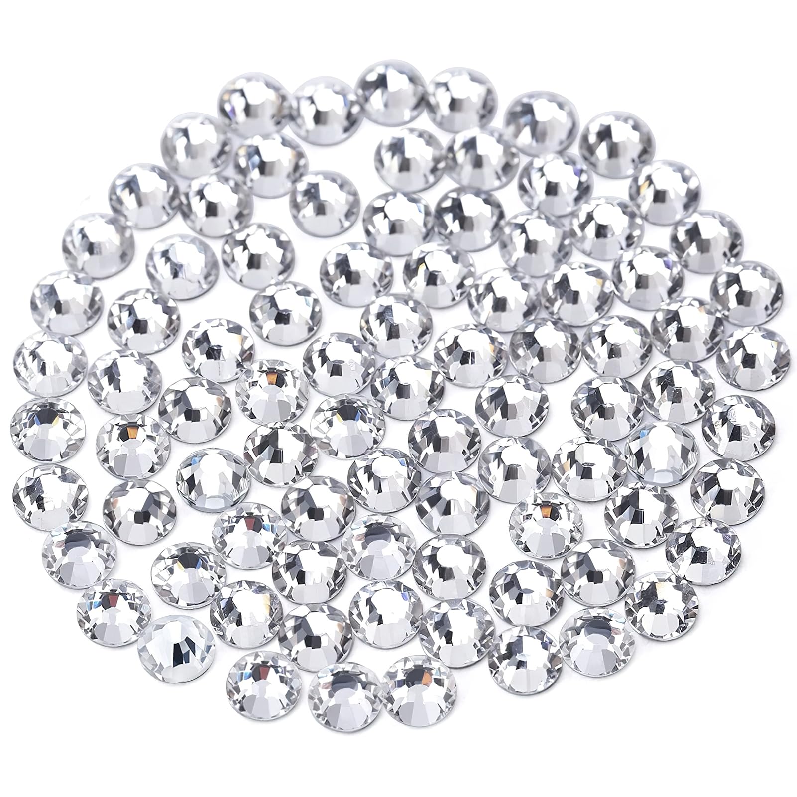 Novani Crystal Rhinestones, Flatback Loose Gemstones 1440pcs Glass Rhinestones for Clothes Shoes Crafts Makeup Nail Art and DIY