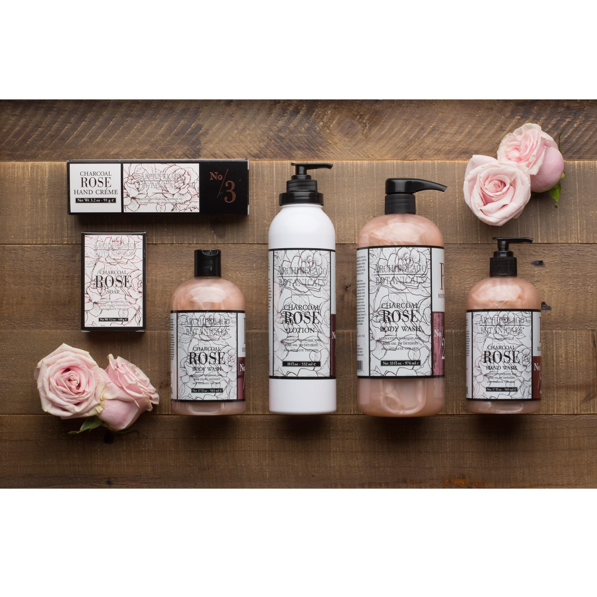 Archipelago Botanicals Charcoal Rose Hand Crme, Rich And Lightly Scented Hand Lotion For Dry Skin, Cuticles And Rough Spots, Pre
