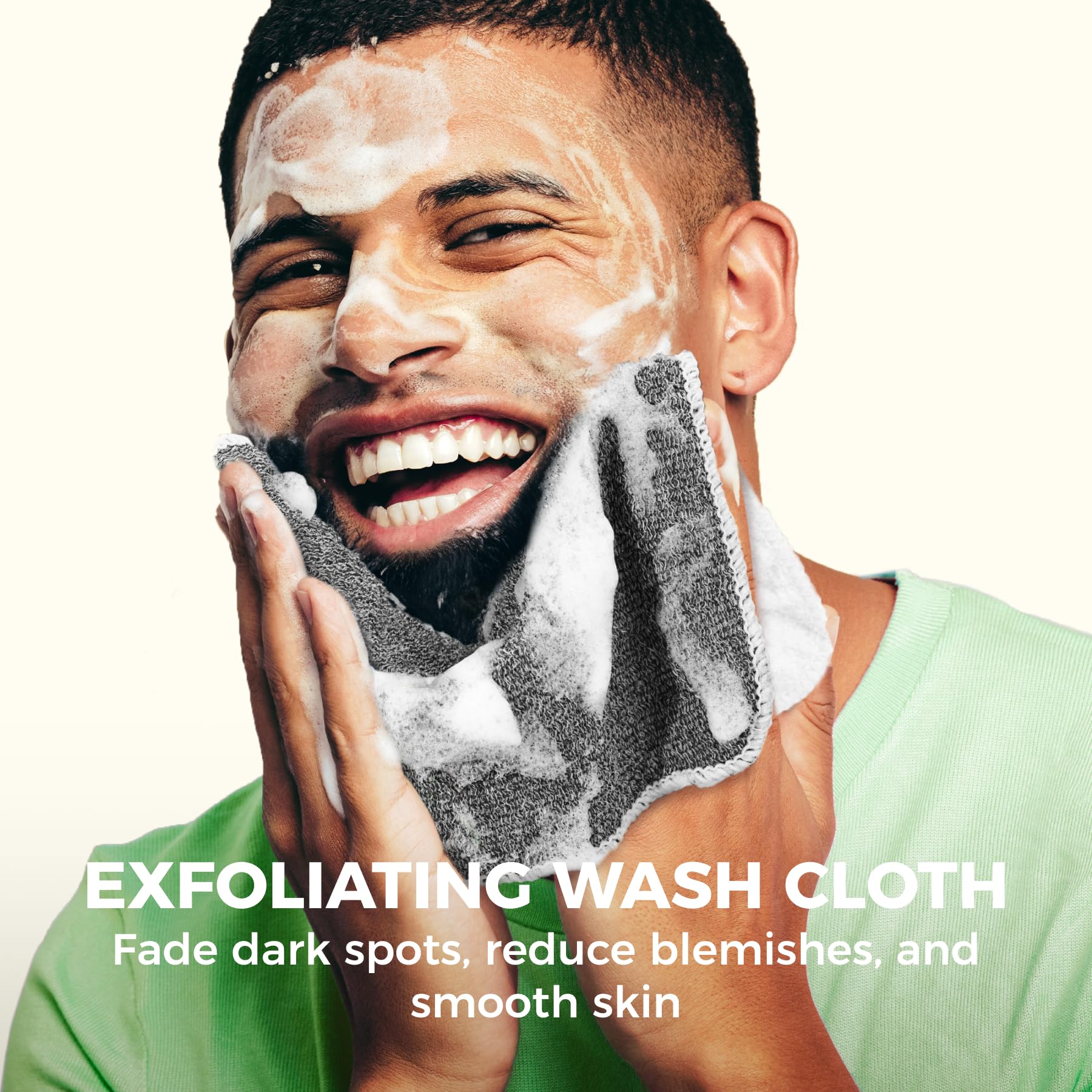 ZOMCHI 2 Count Wash Cloths, Exfoliating Washcloth with Dual Texture for Face and Body, Exfoliating Wash Cloth for Showering (Dee