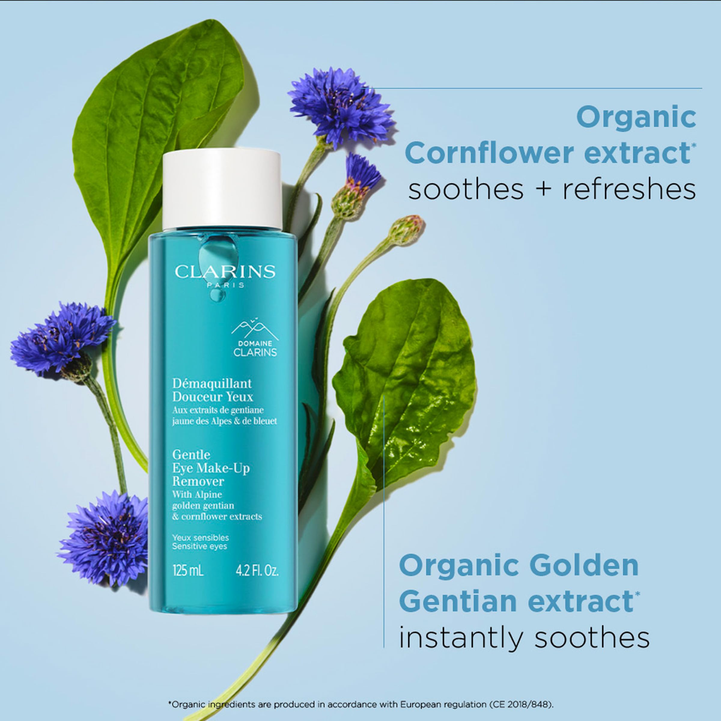 Clarins New Gentle Eye Make-Up Remover | Removes Light To Medium Eye Make-Up | Cleanses, Soothes And Softens | Conditions Lashes