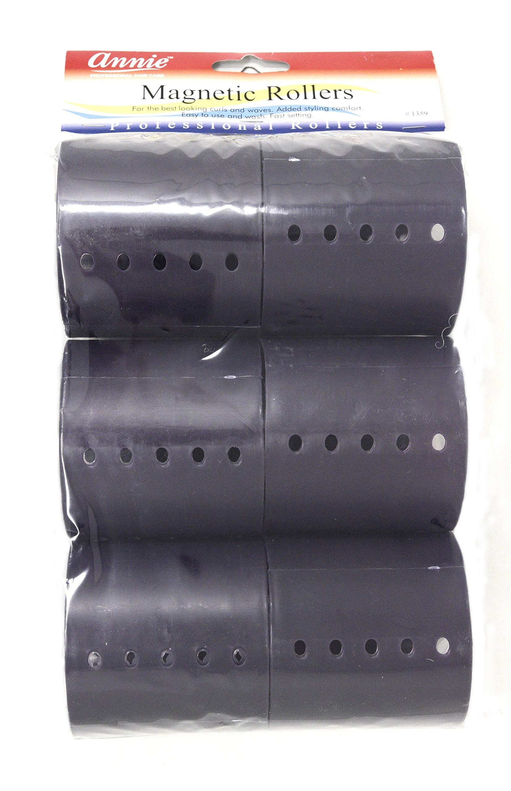 Annie Magnetic Rollers 6 Count Purple 3'' #1359