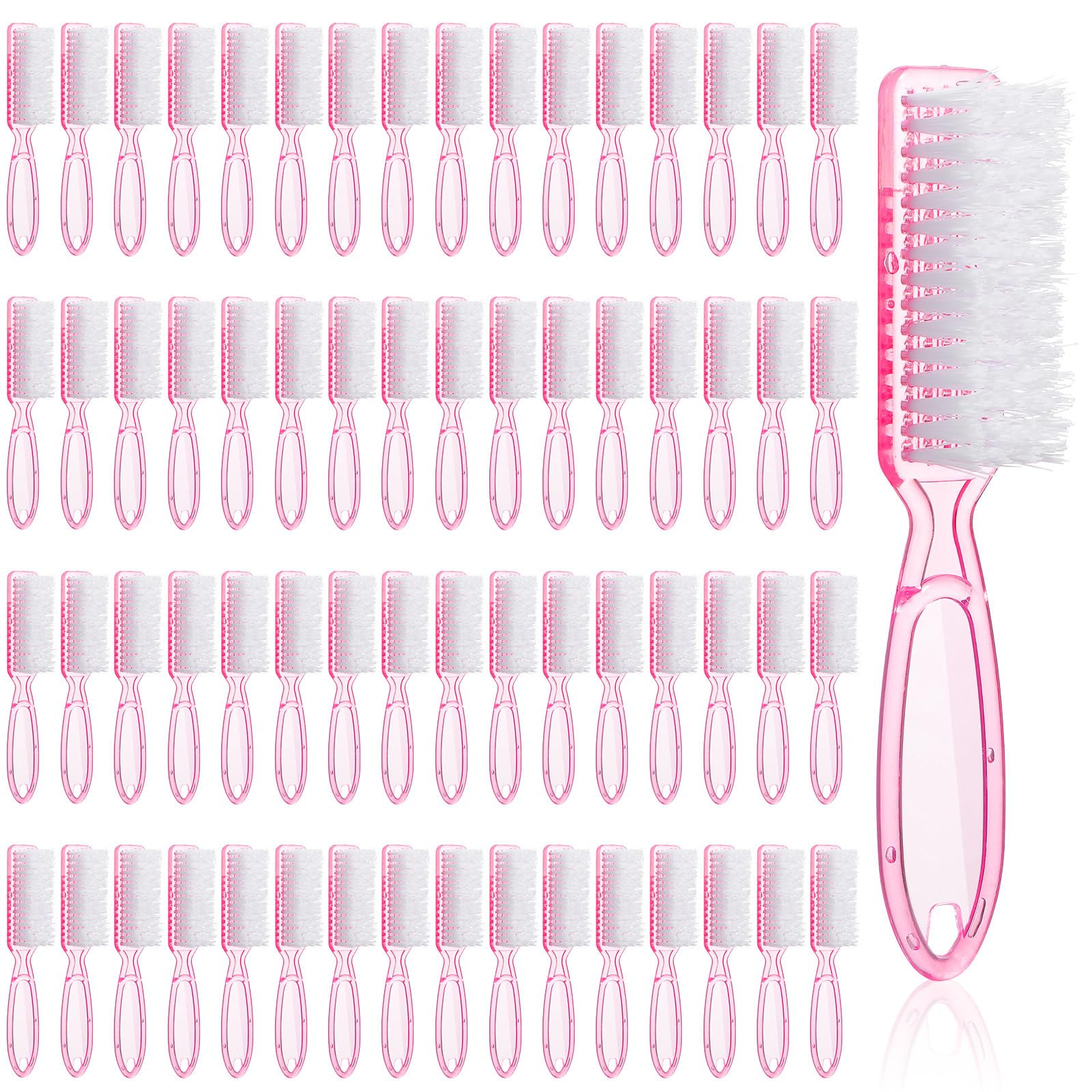 60 Pcs Nail Scrubber Brushes Bulk Handle Grip Manicure Brushes for Cleaning Fingernails Pedicure Cleaning Brush for Toes and Fin