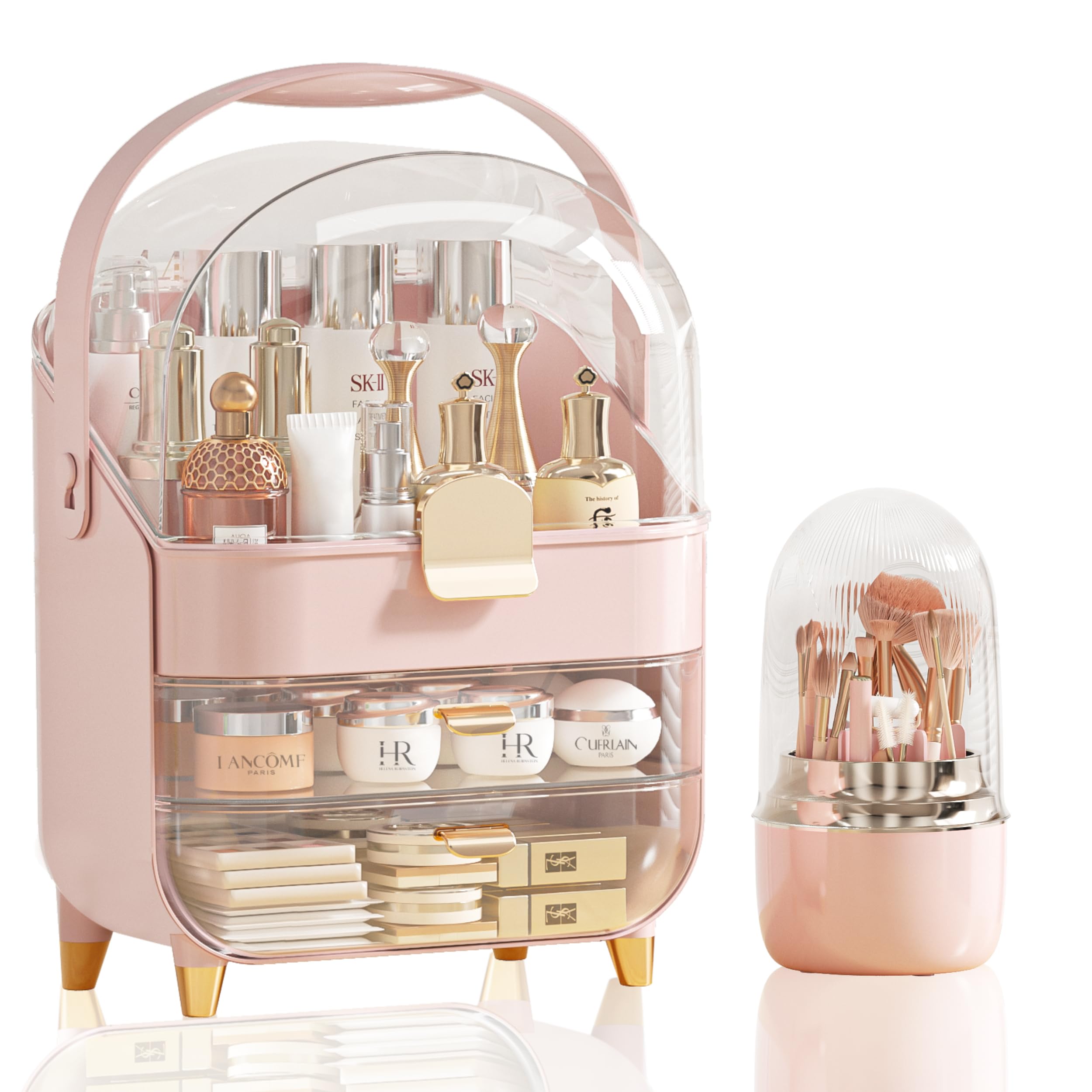 Makeup Organizer, Skincare Holder Bathroom Counter Organizer, Storage Box Cosmetic Display Cases, Teen Girl Gifts Trendy Stuff M