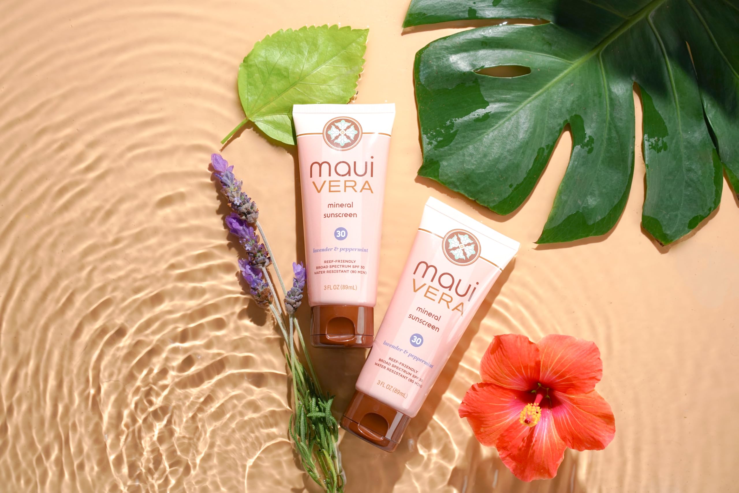 Reef Friendly Mineral Sunscreen SPF 30 Infused with Lavender & Peppermint 80 Min. Water Resistant