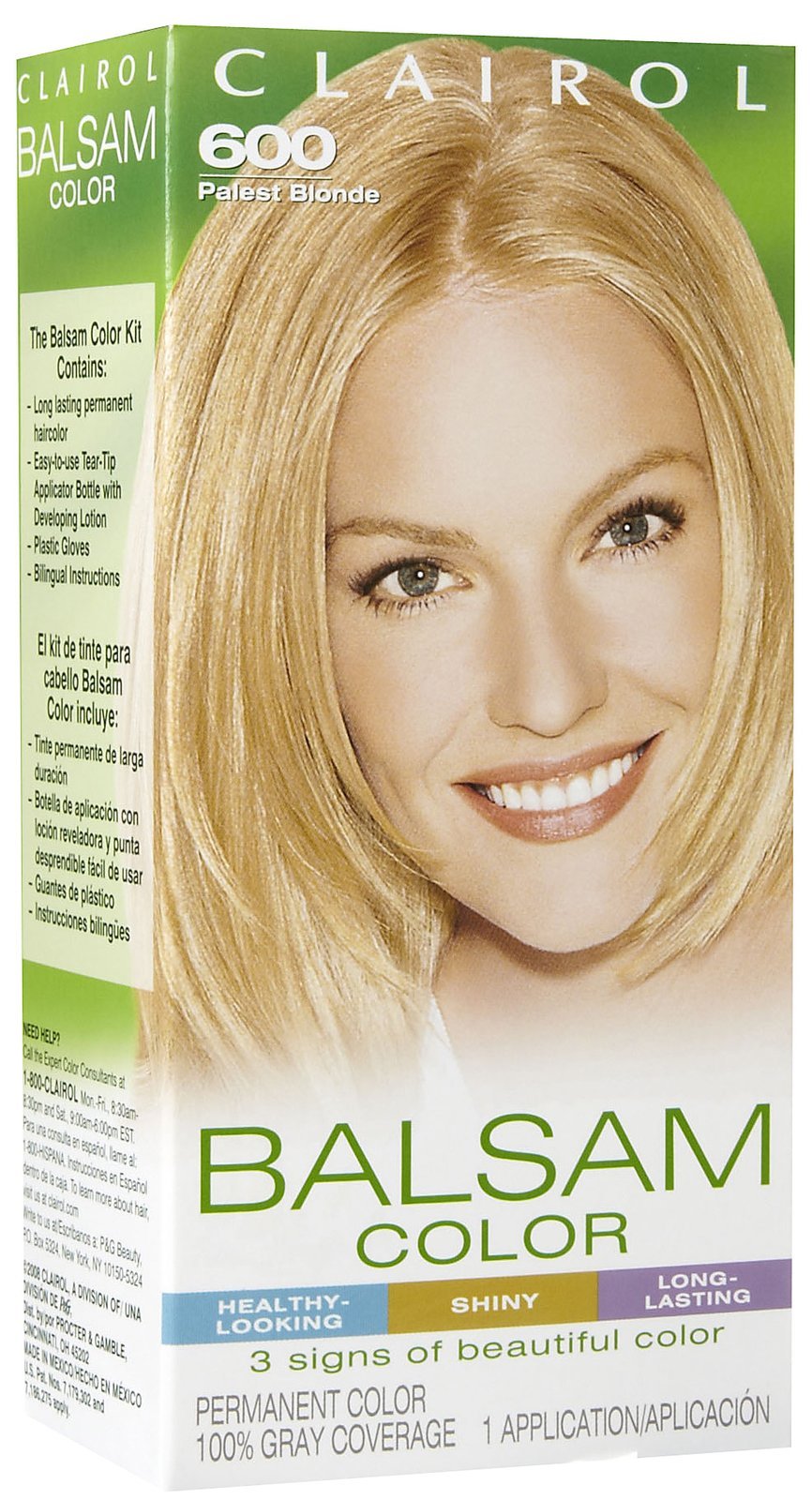 Clairol Balsam Hair Color, Palest Blonde (600)