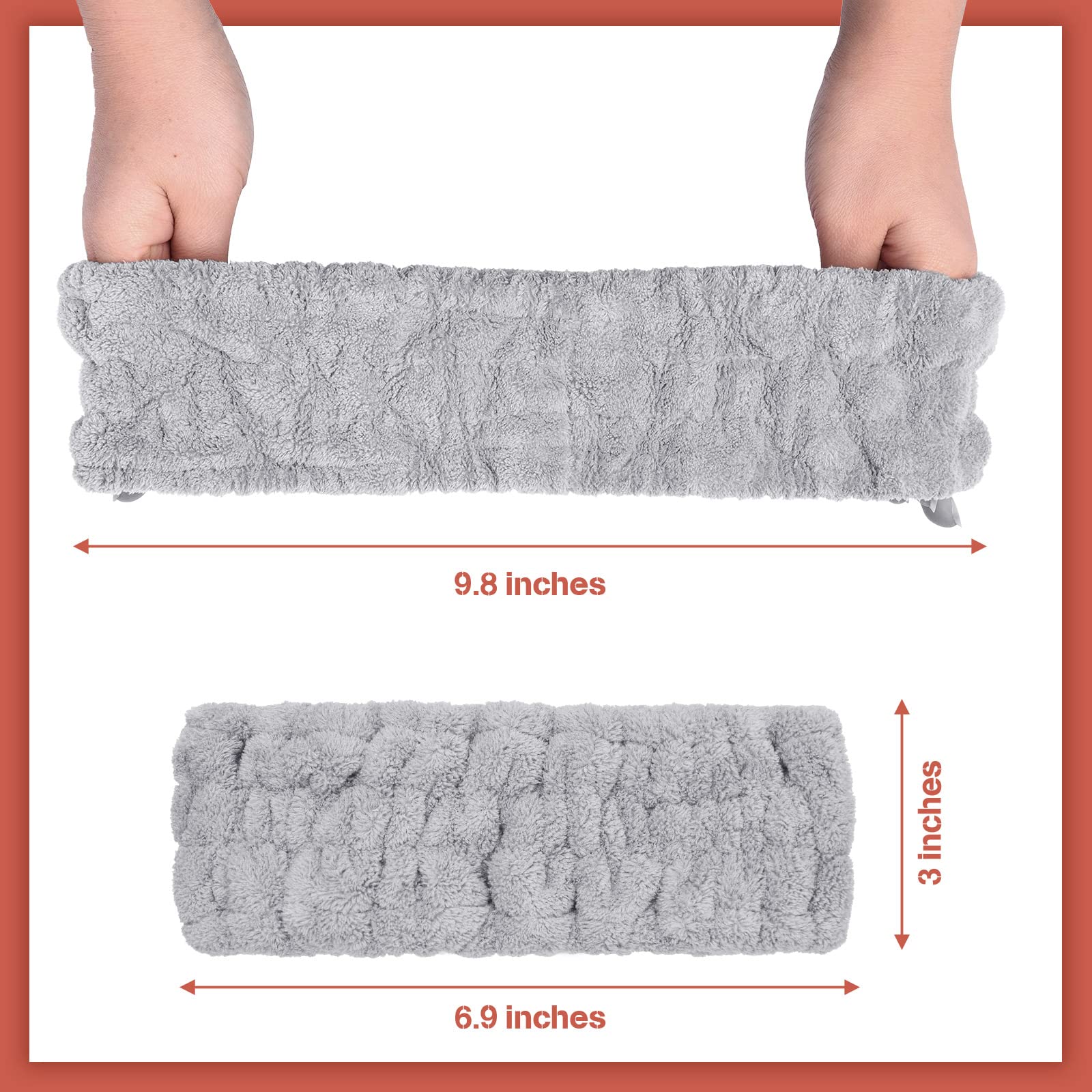 Chuangdi 3 Pieces Spa Headband For Women Facial Makeup Headband Soft Terry Cloth Hairband For Washing Face Mask Spa Shower Gifts