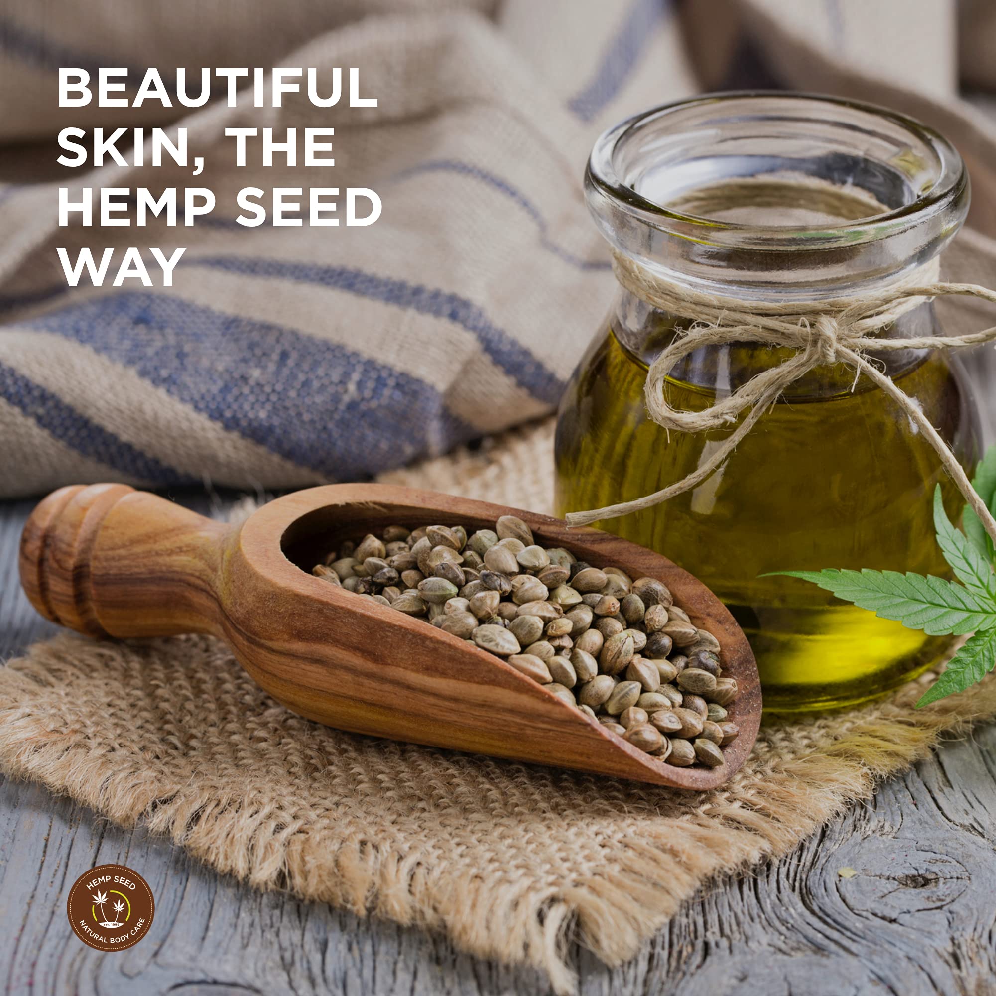 Hemp Seed Skin Butter, Nag Champa - 8 oz. - Total Body Moisturizer - Hemp Seed Oil, Jojoba Oil, Shea Butter - Vegan & Cruelty Fr