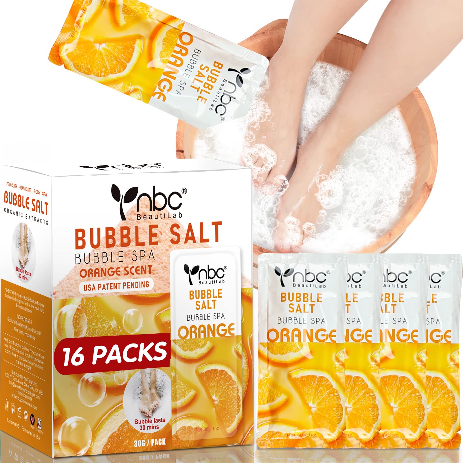 Nbc Beautilab Pedicure Foot Soak, Foot Spa Soak, Pedicure Kit, Bubble Foot Bath For Tired & Dry Cracked Feet, Athletes Feet, Odo