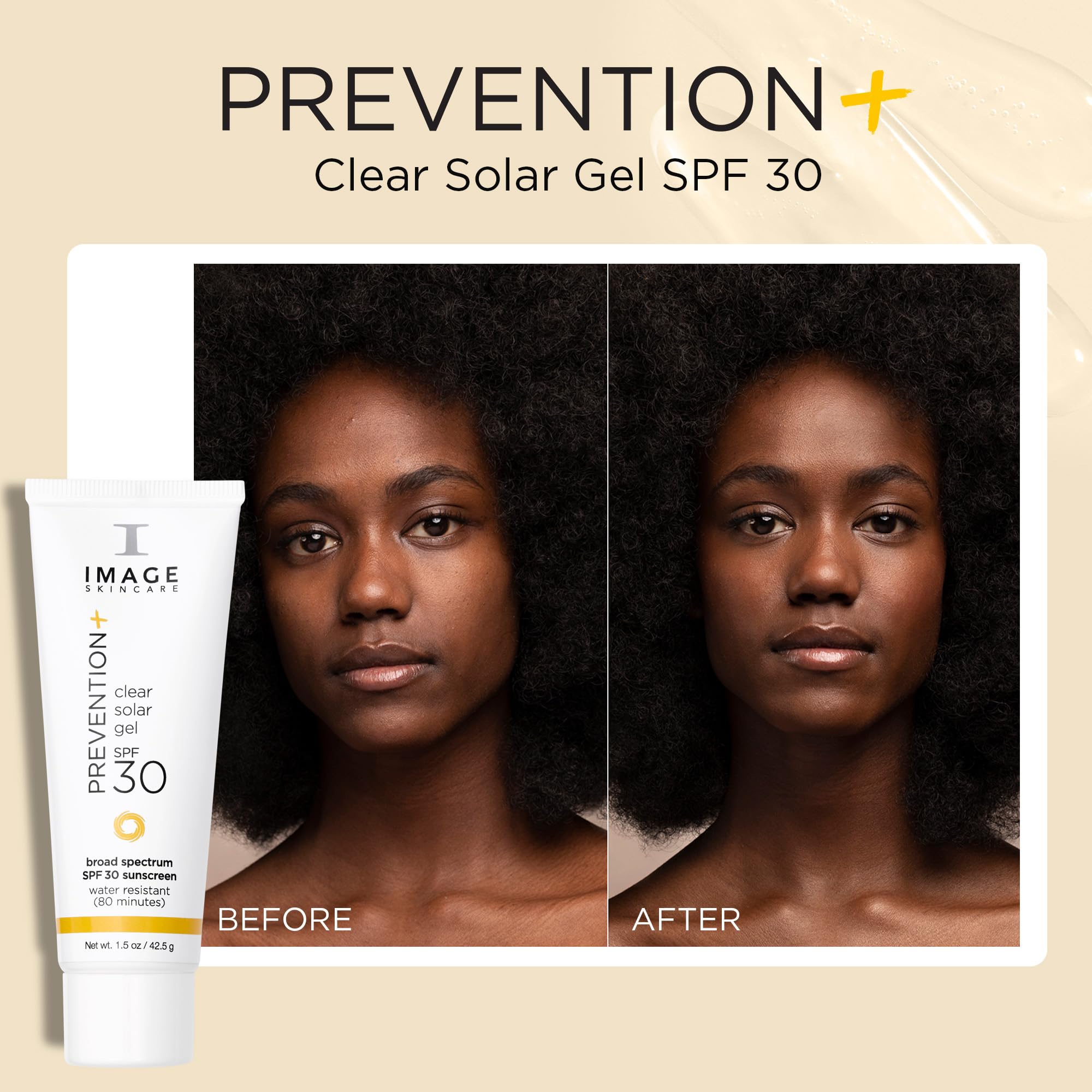 Image Skincare, Prevention+ Clear Solar Gel Spf 30 Sunscreen, Broad Spectrum, Transparent Weightless Finish And No White Cast, P