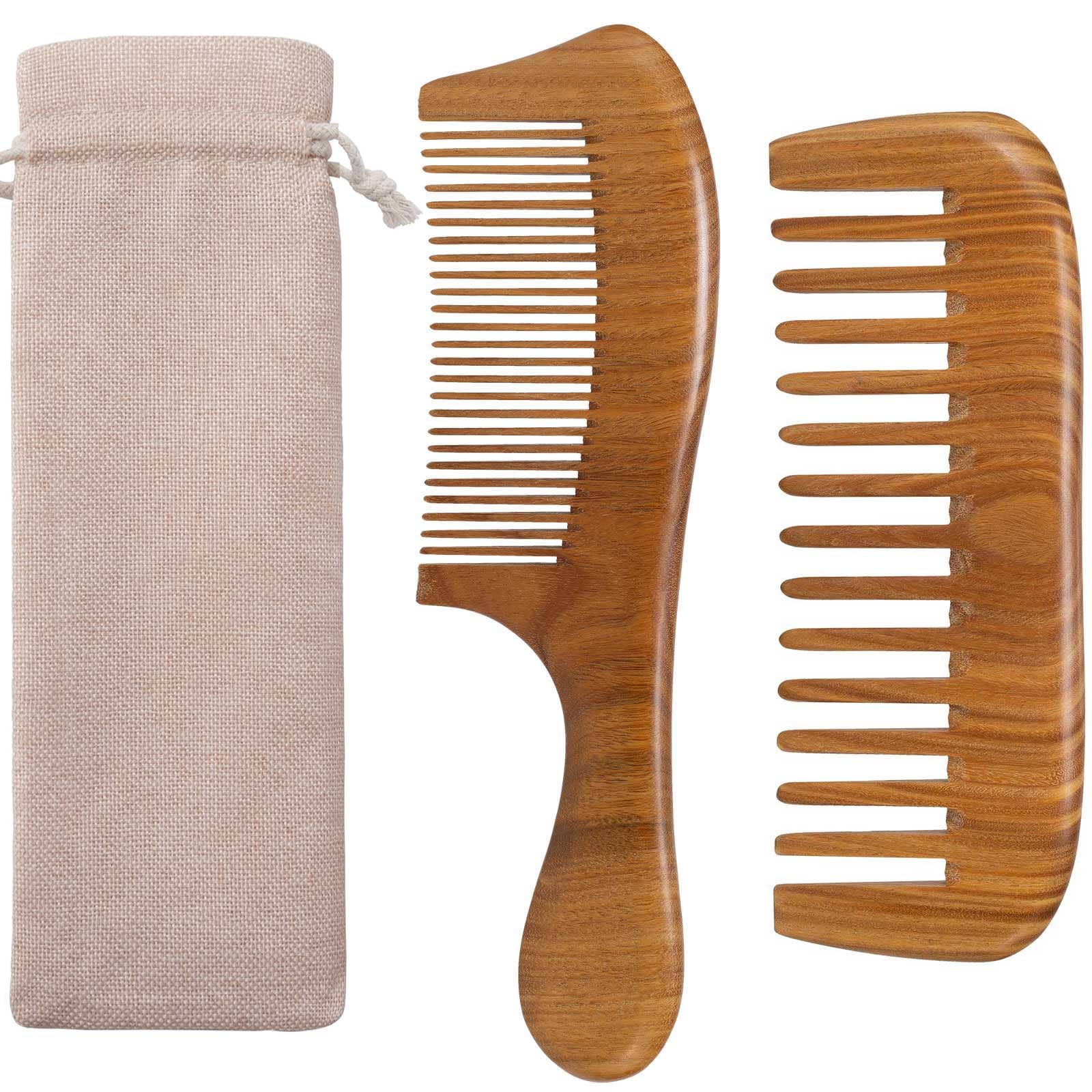 Moreinday Wooden Comb for Hair & Beard, for Scalp Massage & Distribute Oils