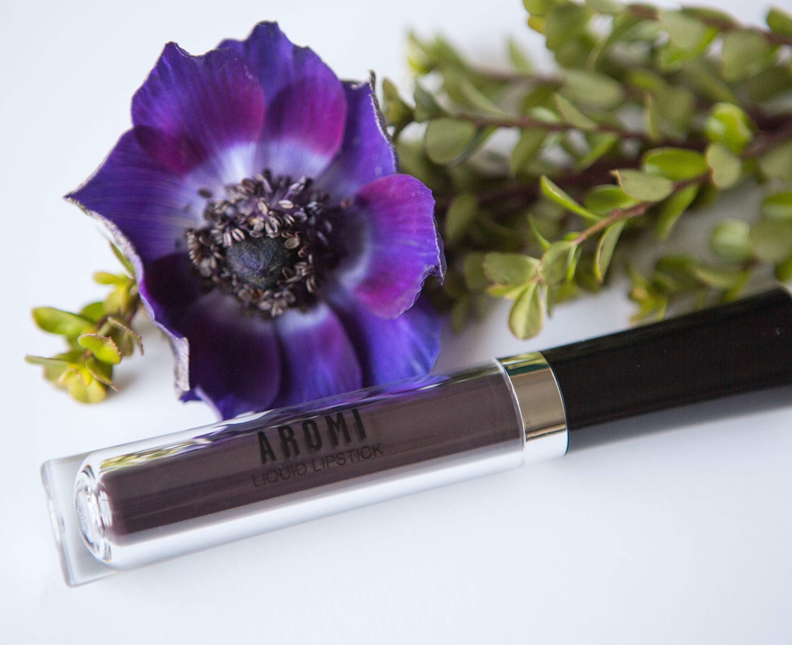 Aromi Black Plum Matte Liquid Lipstick, Dark Midnight Lip Color, Vegan And Cruelty-Free, Long-Lasting And Opaque Lipstick (Gothi