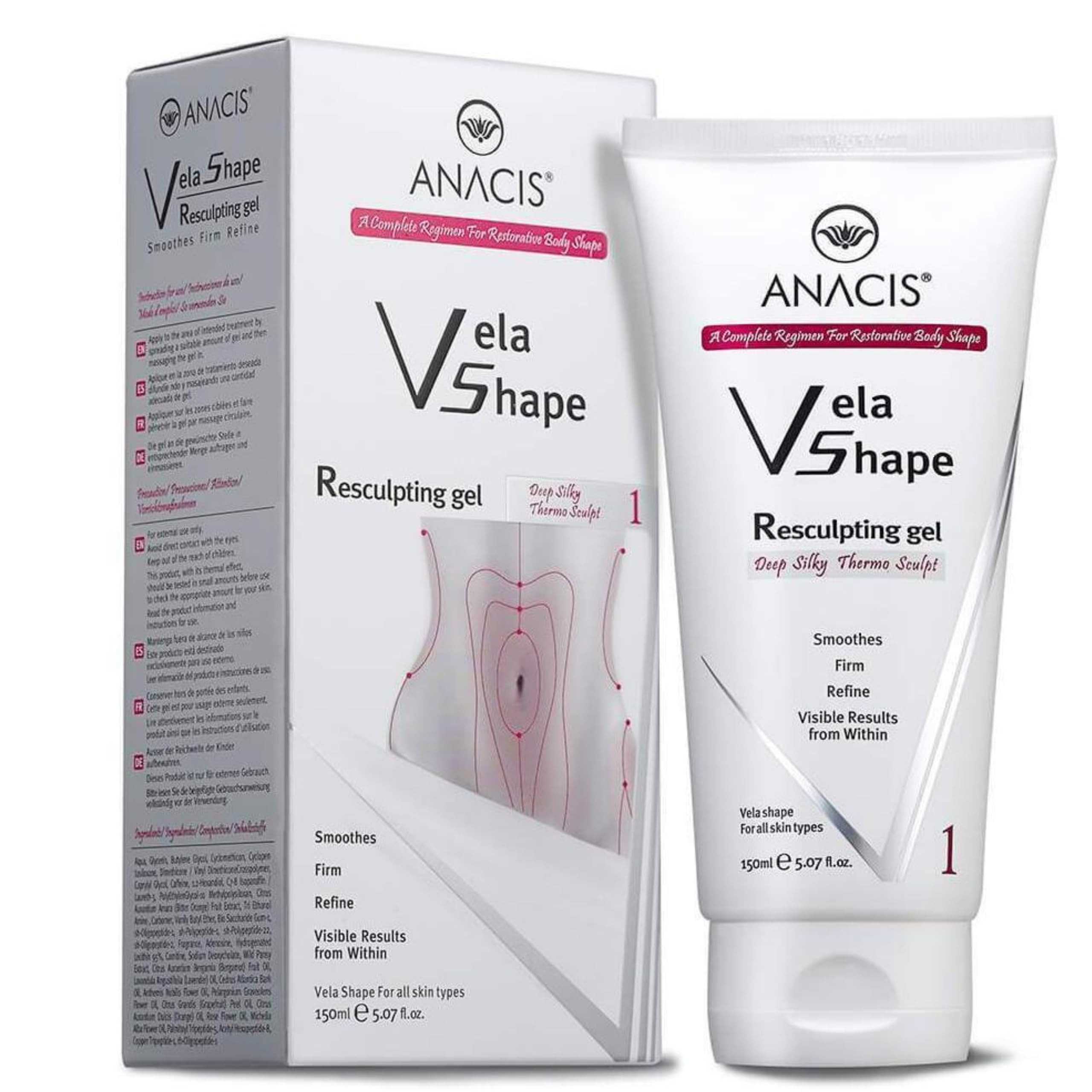 Anti-Cellulite Advanced Hot Body Cream Gel For Even Skin and Elasticity. Anacis - 5.07 Oz