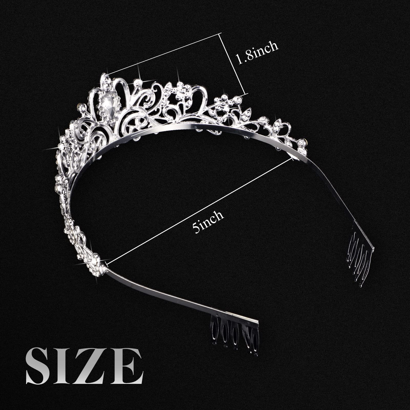 Bbto 10 Pcs Crystal Tiara And Crowns For Women Girls Princess Rhinestone Crown Queen Headband With Combs Bride Crown Tiara For B
