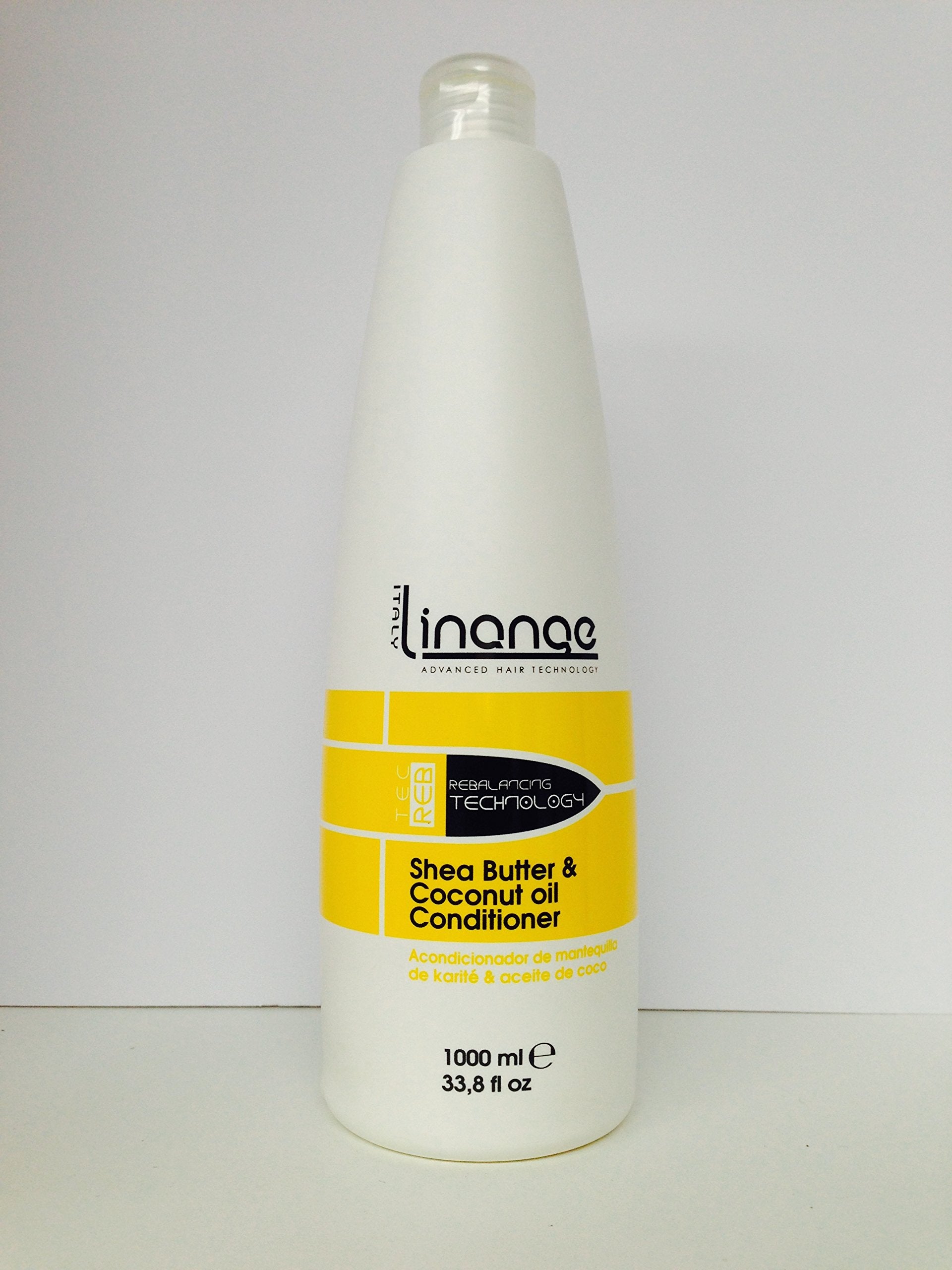 Linange Shea Butter and Coconut Oil Conditioner 1000ml; Moisturizing, Cleansing, Nourishing, Detangler Hair Care Product; Head C