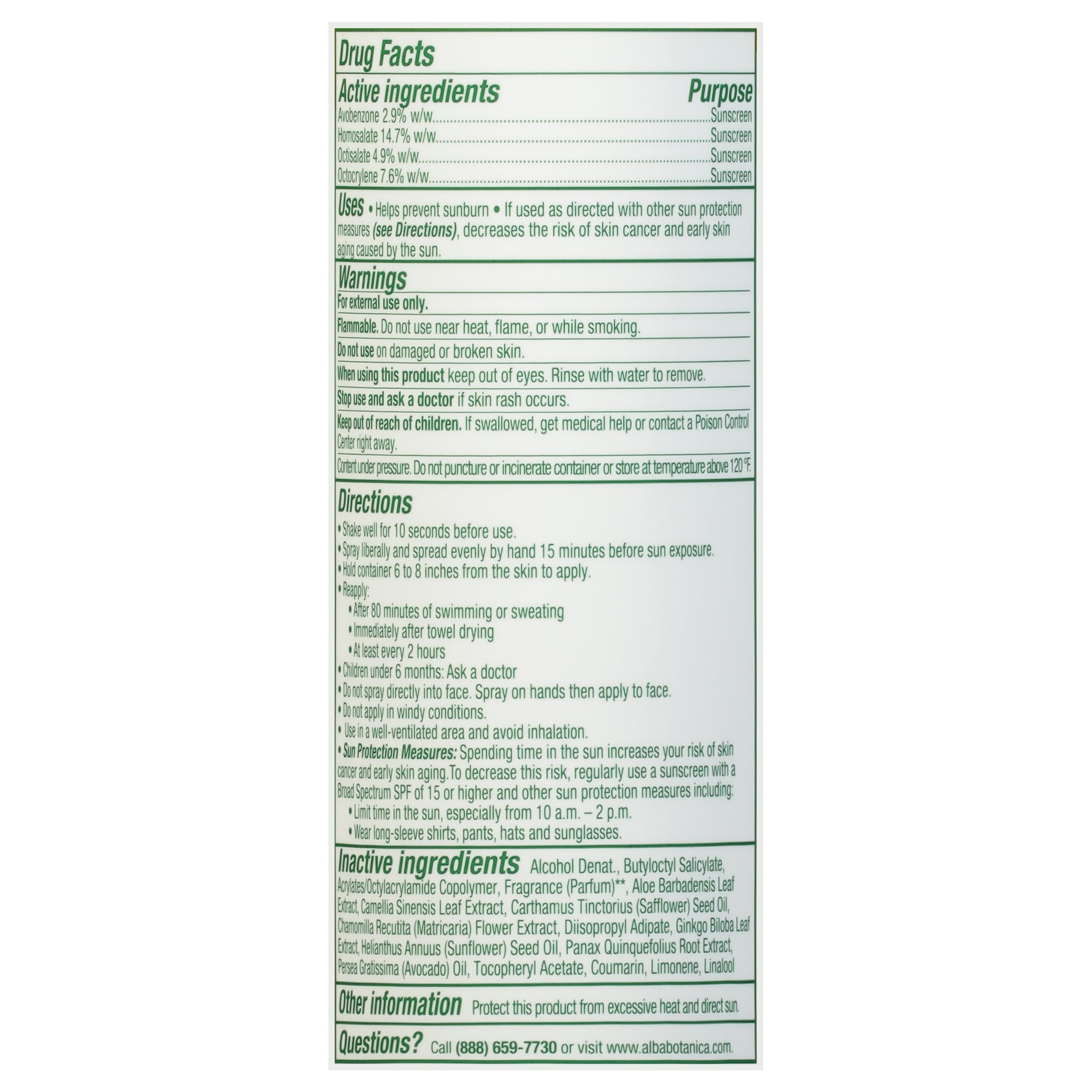 Alba Botanica Sunscreen Spray For Face And Body, Broad Spectrum Spf 50 Sunscreen, Hawaiian Coconut, Water Resistant And Biodegra