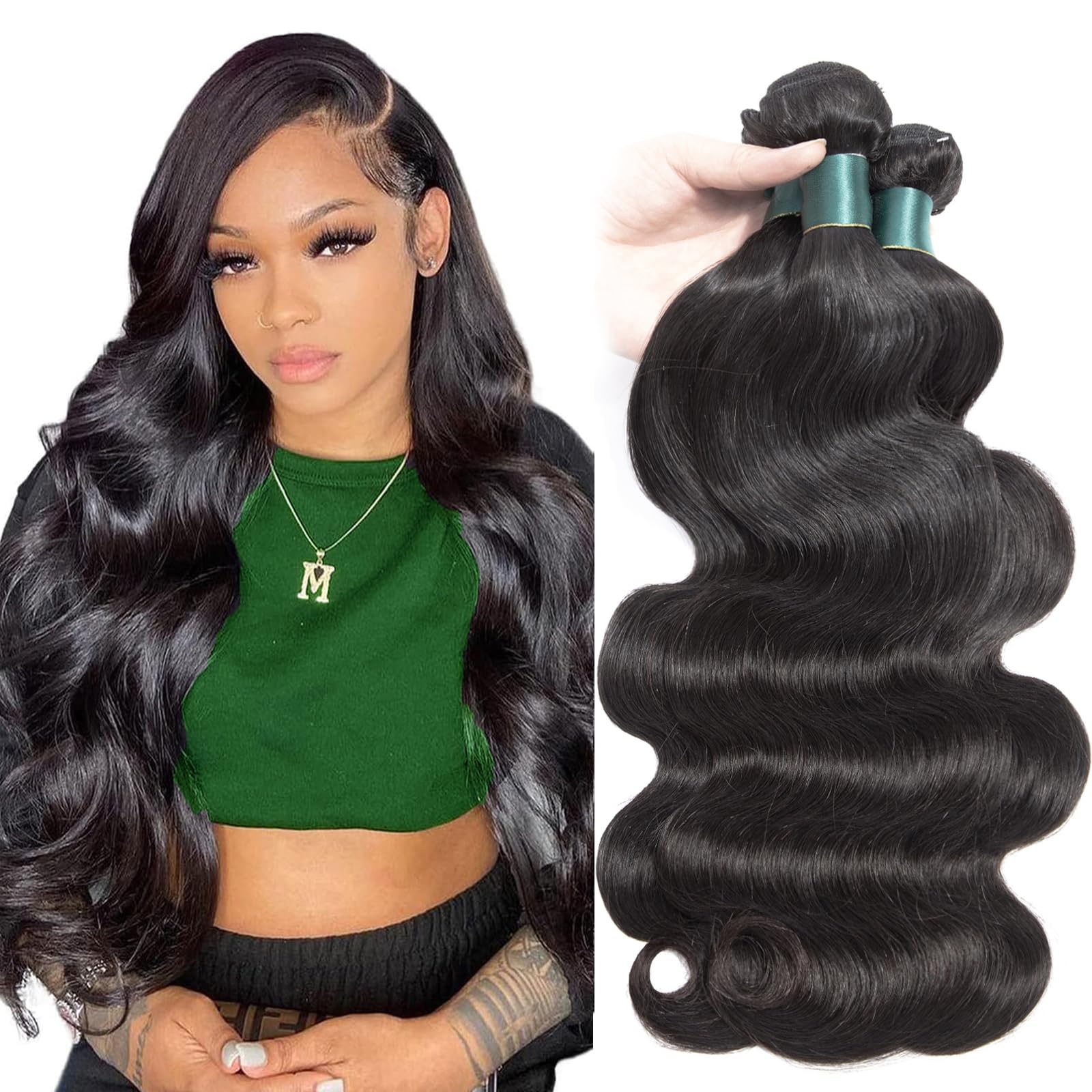 Superfect Brazilian Human Hair Bundles 18 20 22 Inch Body Wave Bundles Human Hair 12A 100% Unprocessed Virgin Hair Weave 3 Bundl