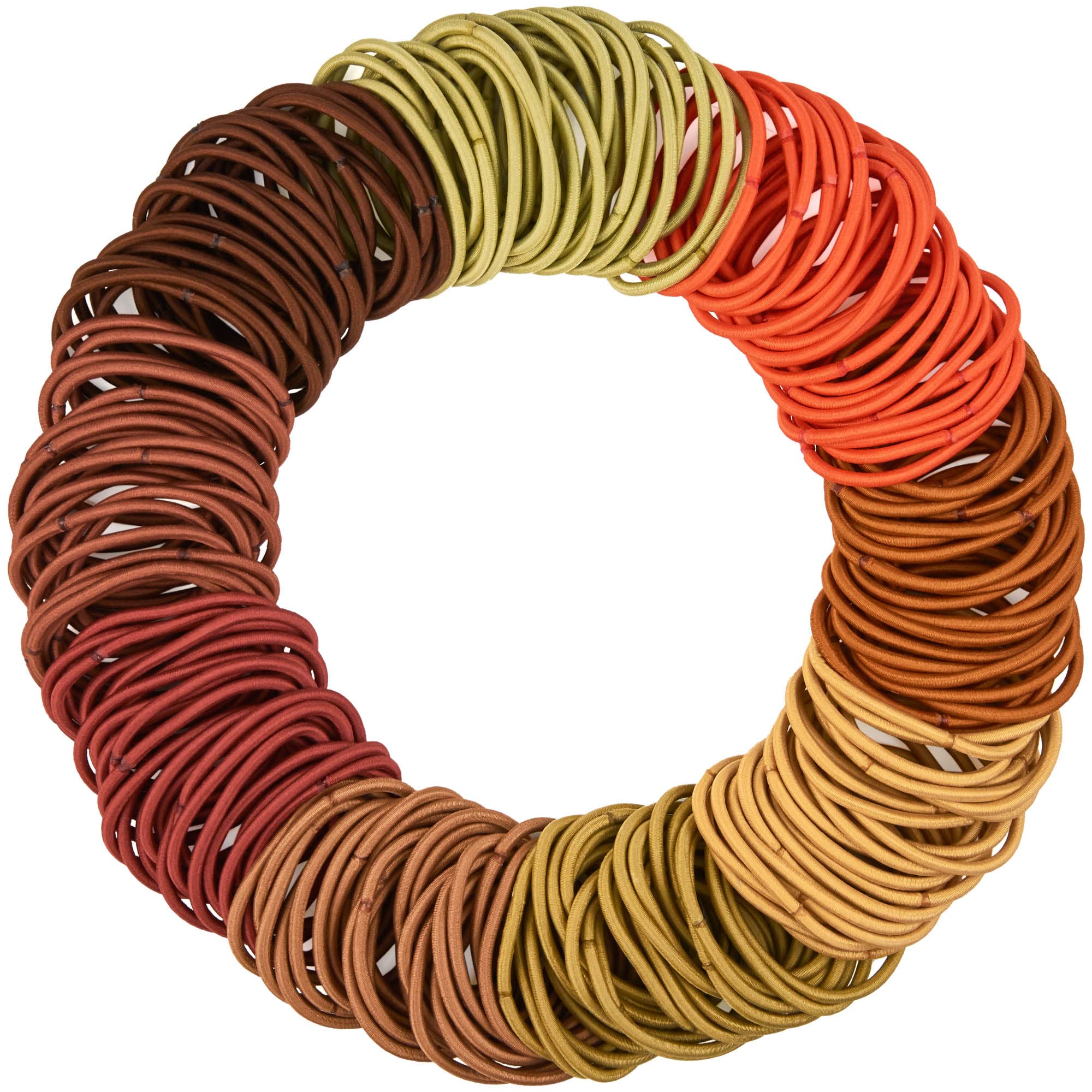 Expressions 216-Piece Hair Ties, 4mm Hair Elastics Earth Tones/Neutral Colors Value Pack, No Metal Hair Bands for Women, Durable