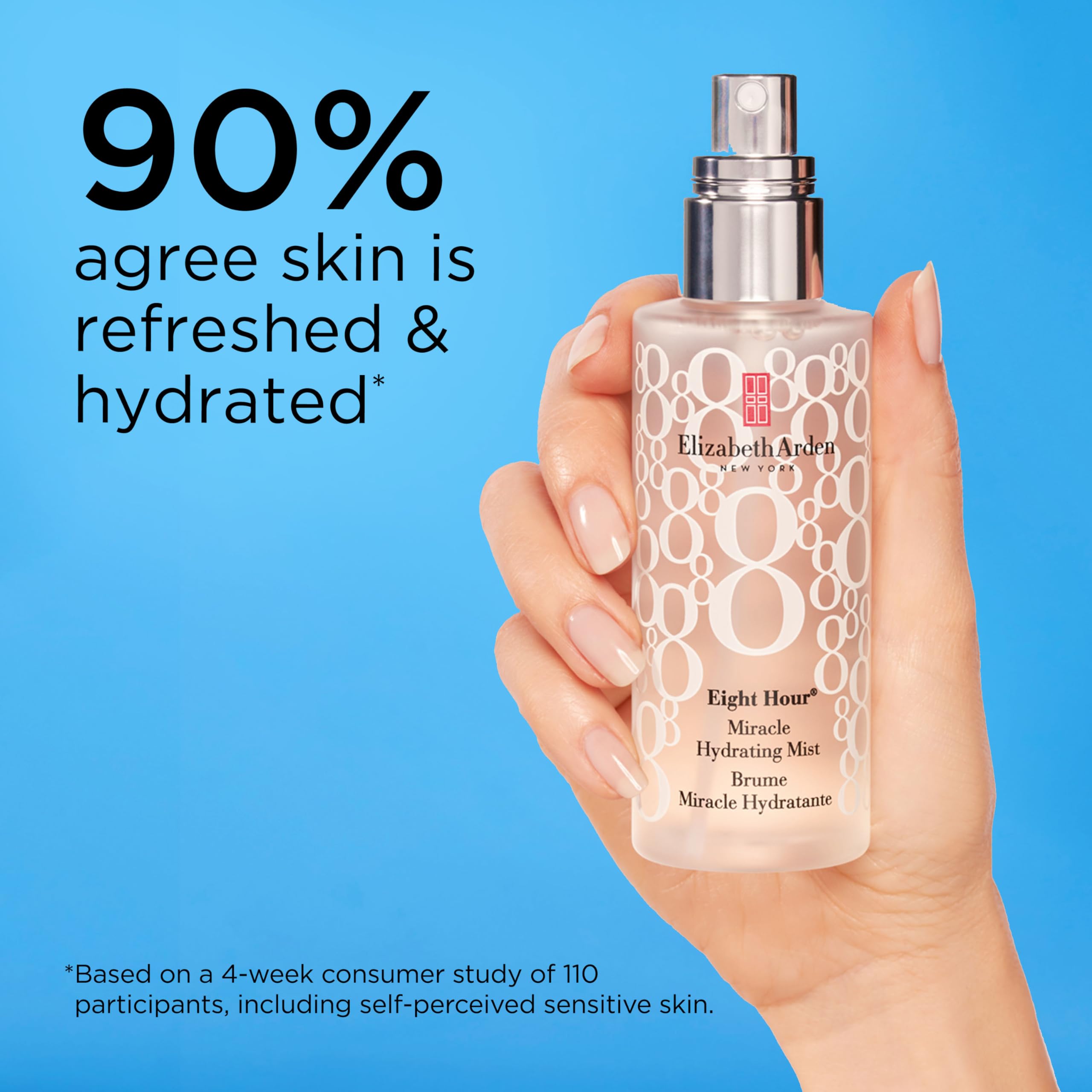 Elizabeth Arden Eight Hour Hydrating Mist, Skin Care, Moisturizing Face And Body Mist, 3.4 Fl Oz