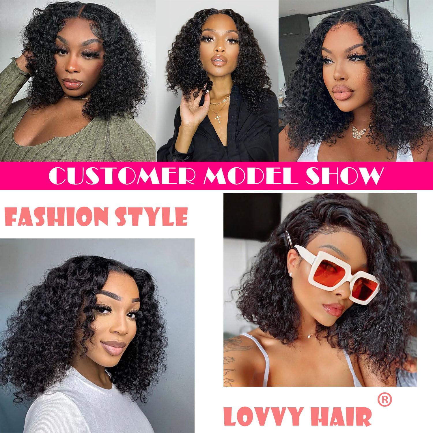 Short Bob Wig Human Hair 13x4 Water Wave Wigs Human Hair 200 Density HD Transparent Lace Frontal Wigs Wet And Wavy Deep Wave Cur