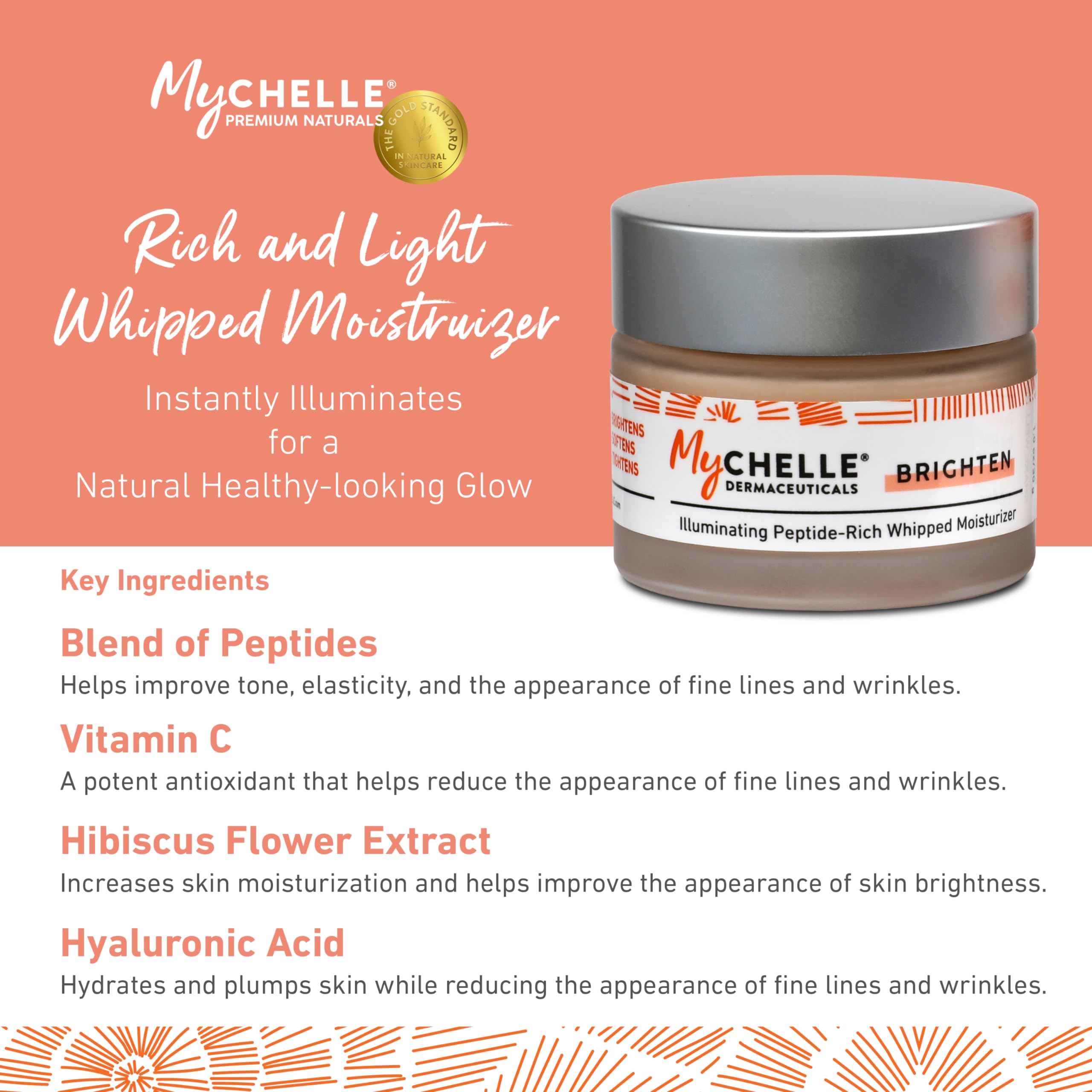 MYCHELLE Illuminating Peptide-Rich Whipped Moisturizer, 1.2 OZ