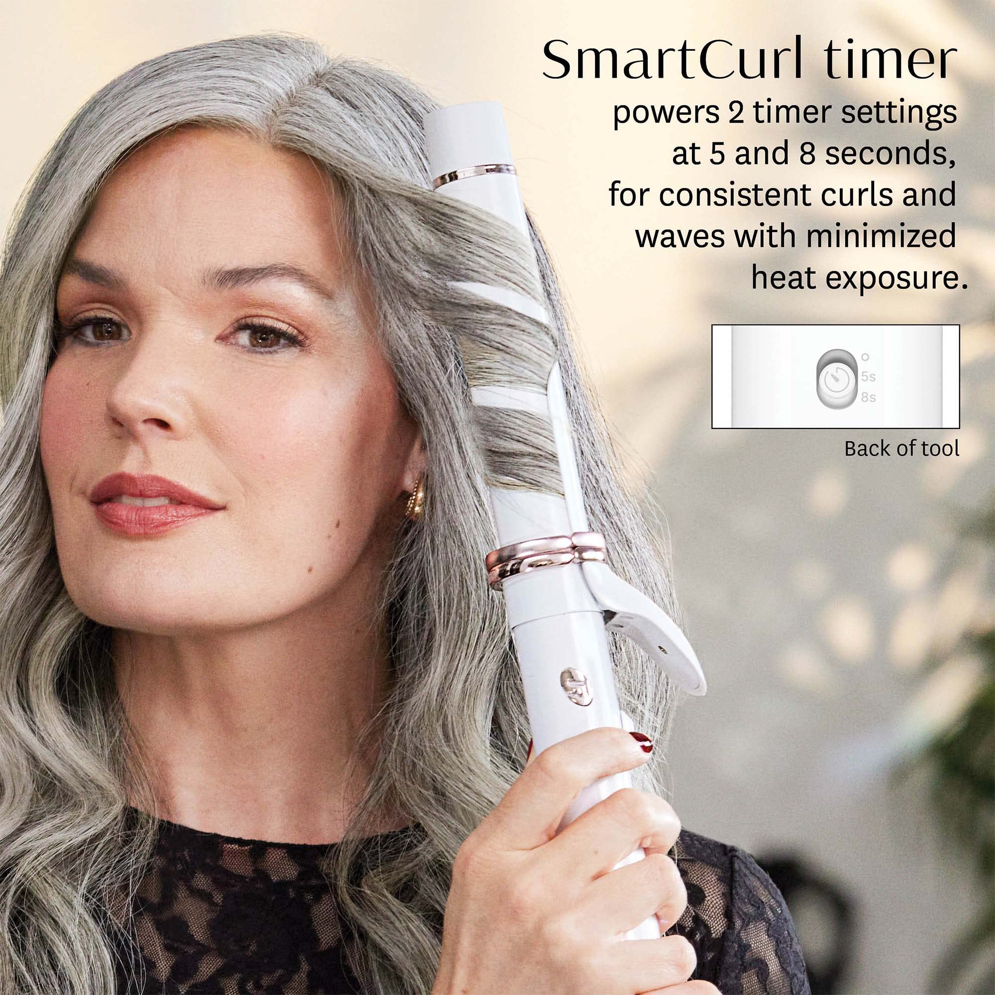 T3 CurlWrap 1 Automatic Rotating Curling Iron with Longer Barrel, 2 Timer Settings, 9 Heat Settings, Auto-Rotating Ceramic Barre